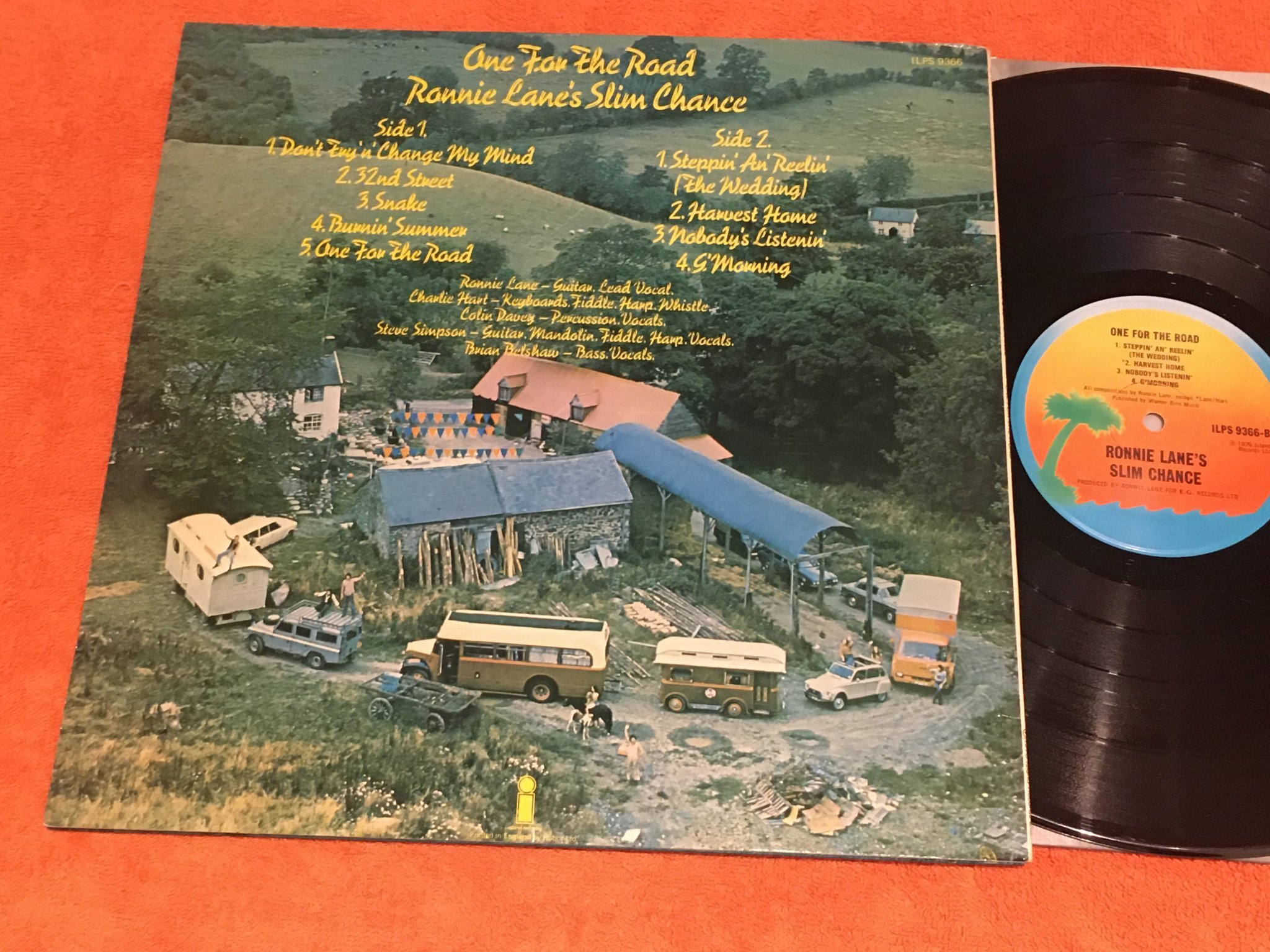 Omslagsbild för skivan RONNIE LANE’S SLIM  CHANCE One For The Road LP -76 UK  ISLAND ILPS 9366