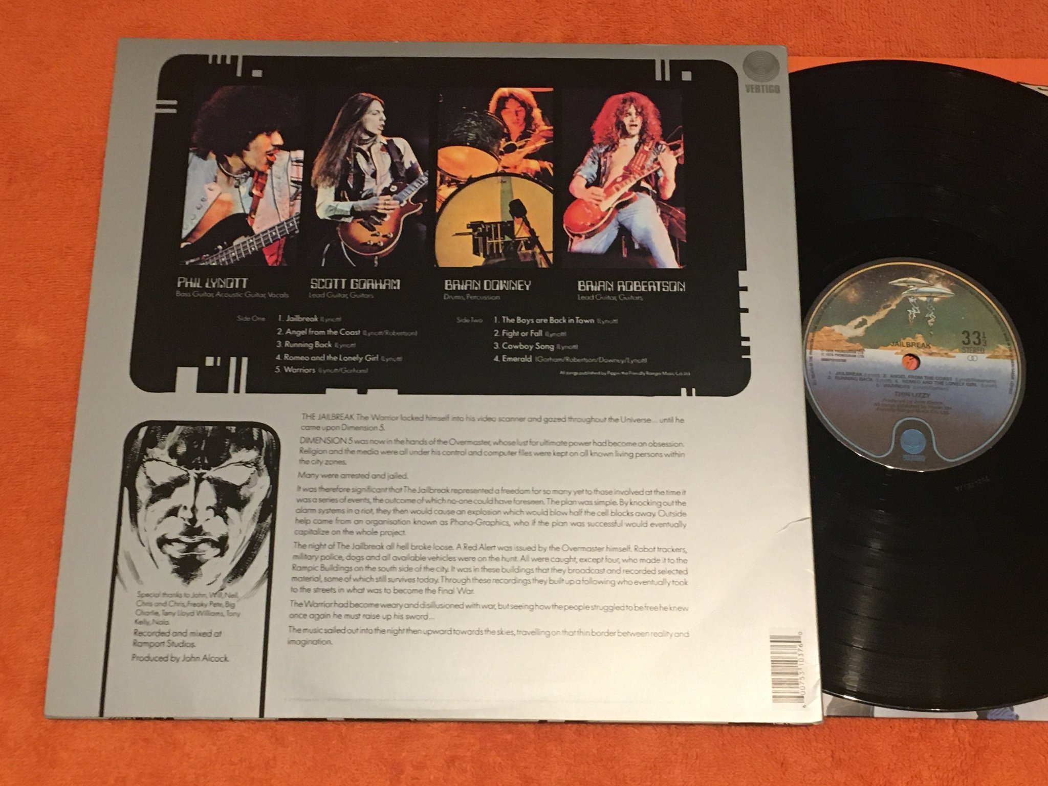 Omslagsbild för skivan THIN LIZZY jailbreak LP 2008 BACK TO BACK 60075310376