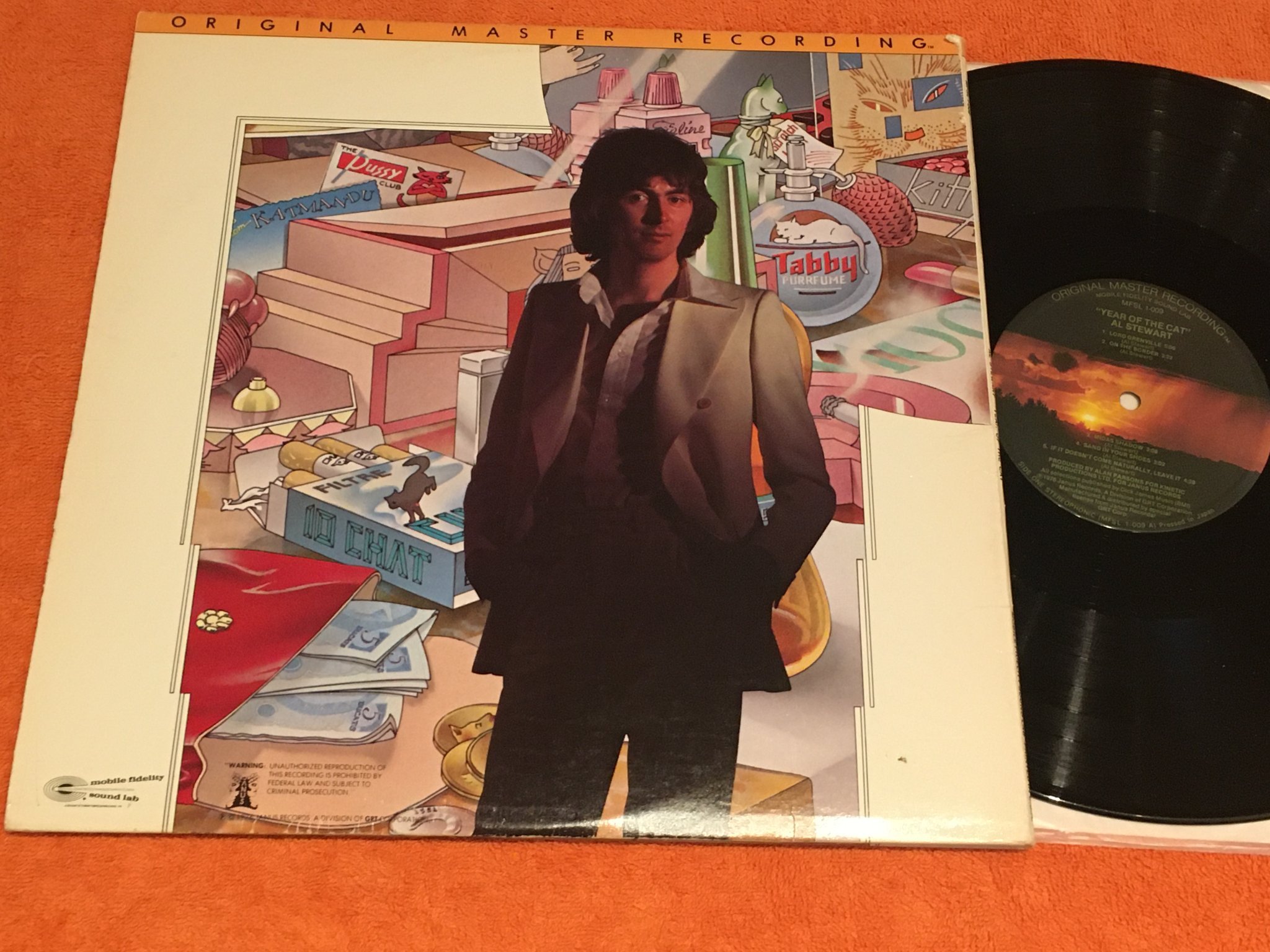 Omslagsbild för skivan AL STEWART Year Of The Cat LP 1978 US MOBILE FIDELITY ltd MFSL 1-009  