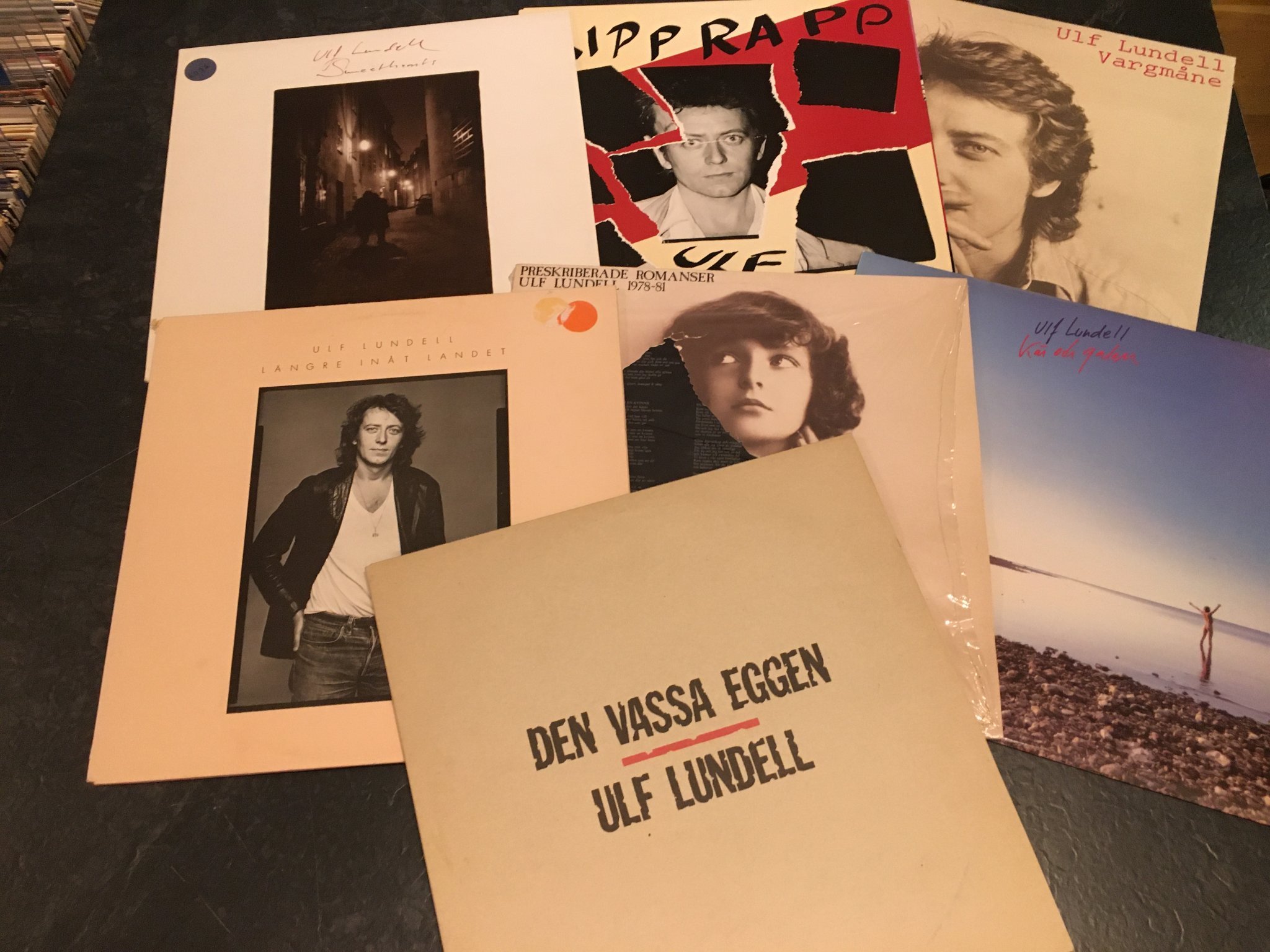 Omslagsbild för skivan 13 st ULF LUNDELL skivorna är i blandat skick