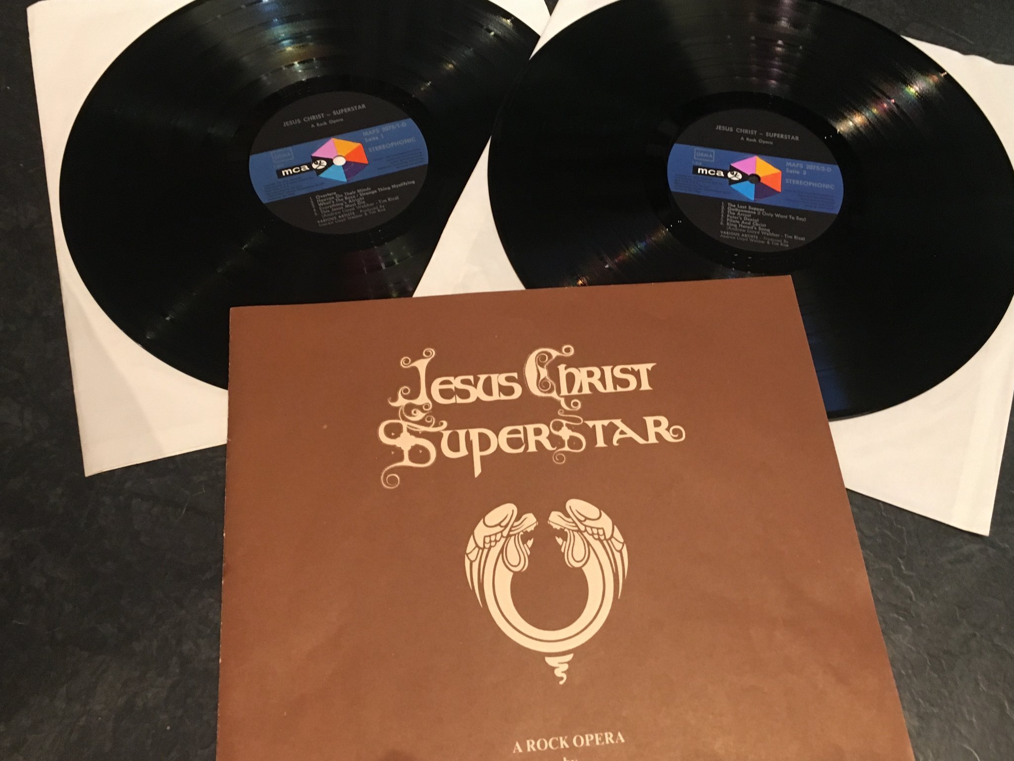 Omslagsbild för skivan JESUS CHRIST SUPERSTAR 2xLP box Ger MCA