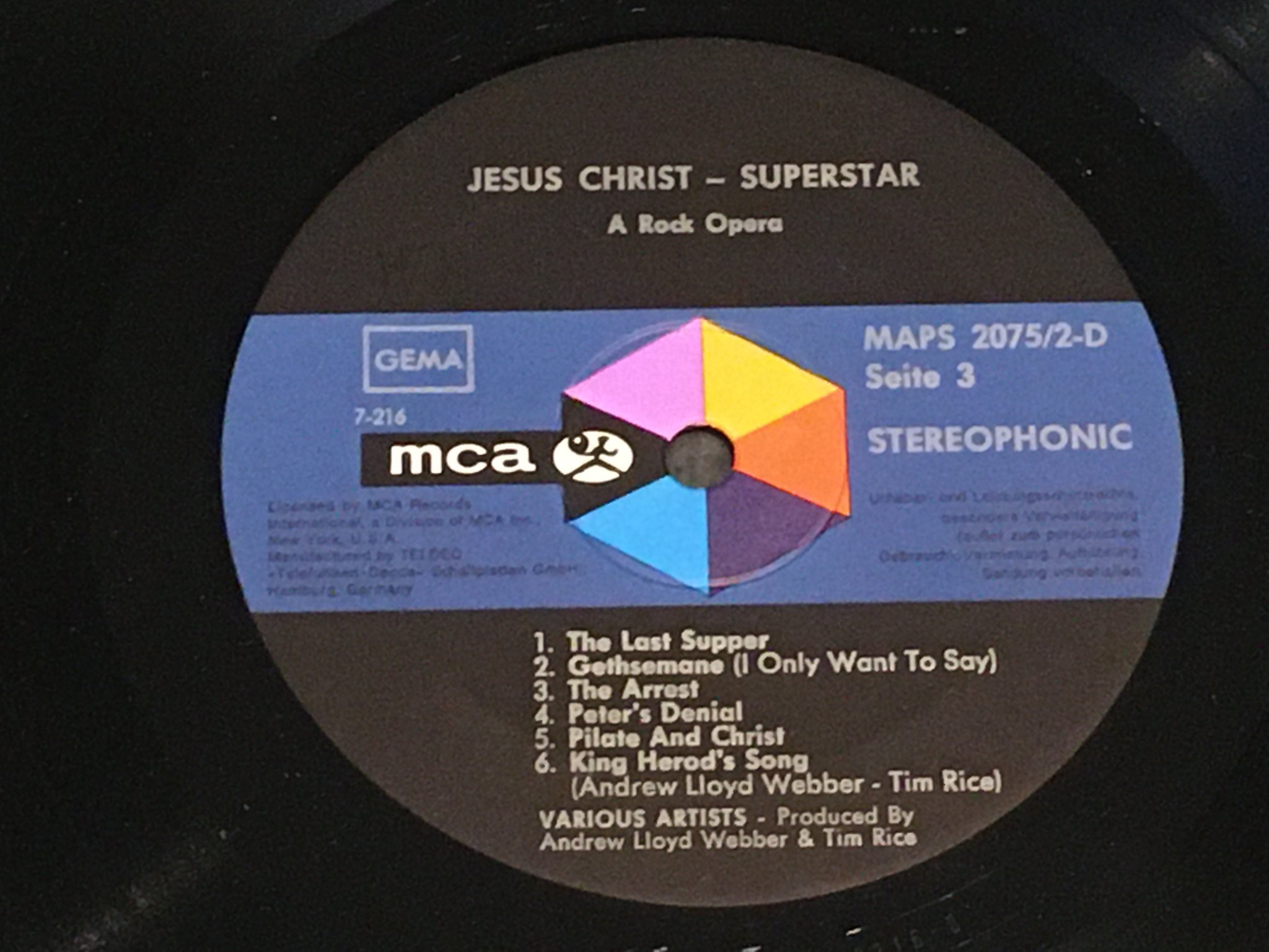 Omslagsbild för skivan JESUS CHRIST SUPERSTAR 2xLP box Ger MCA