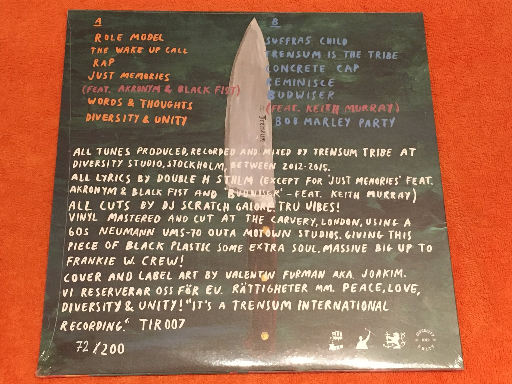 Omslagsbild för skivan TRENSUM TRIBE Meets Double H STHLM LP + 7”single #72/200 SEALED dope hip hop!!!