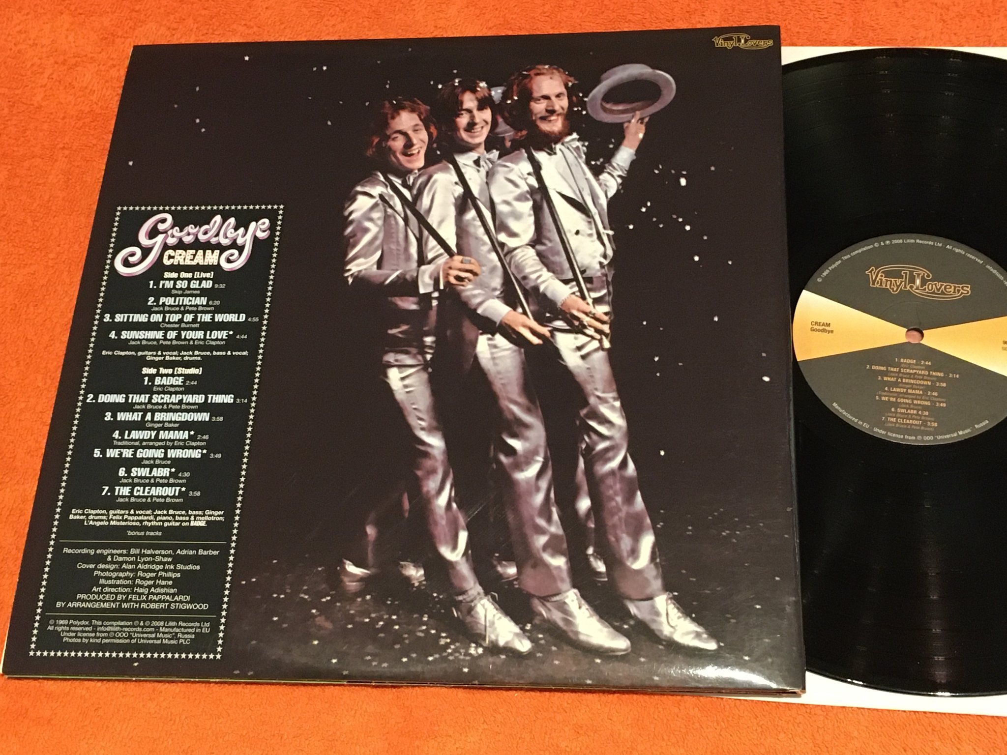 Omslagsbild för skivan CREAM goodbye LP 2008 Russia VINYL LOVERS 900068