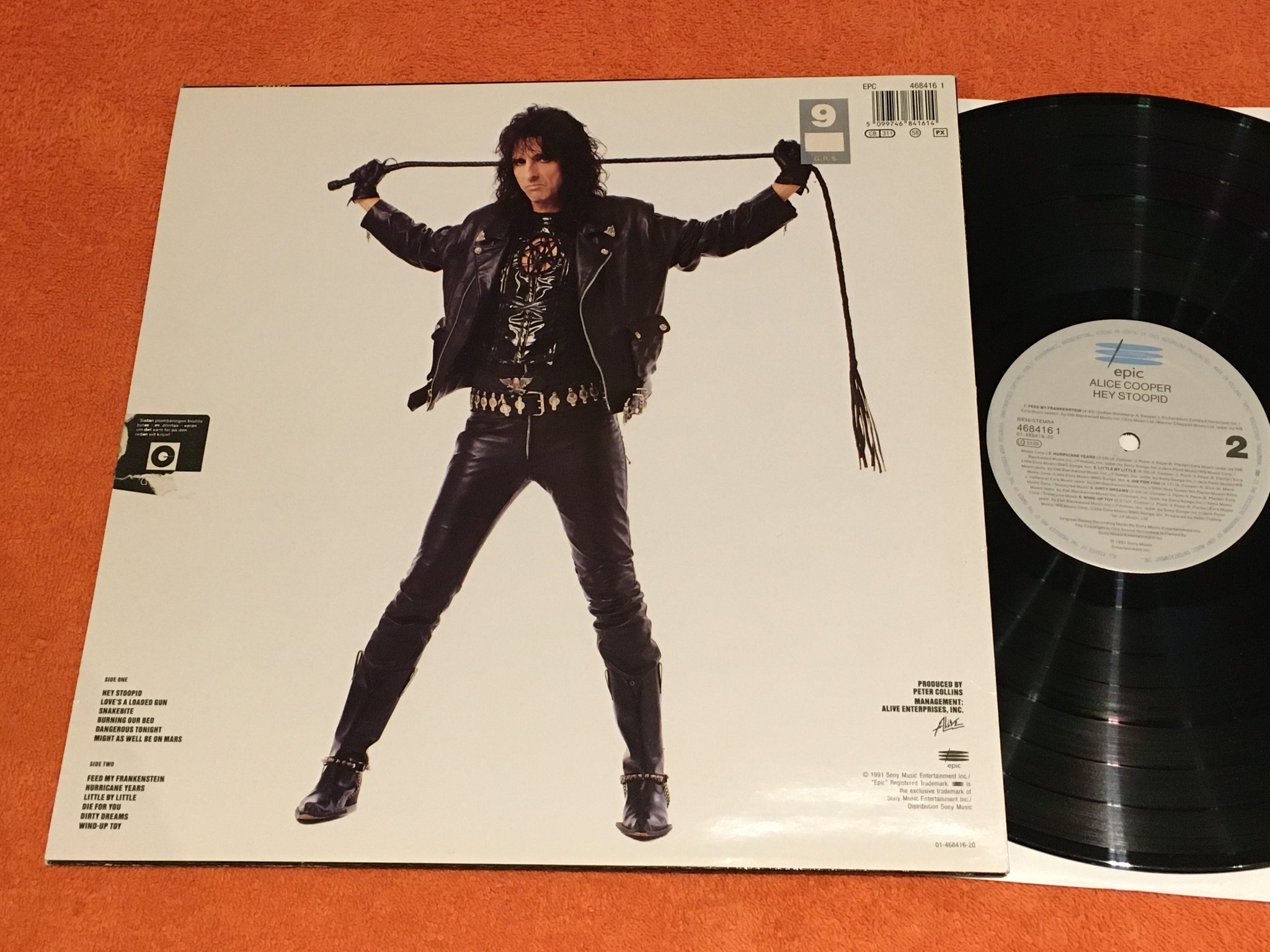 Omslagsbild för skivan ALICE COOPER Hey Stoopid LP -91 EPIC 4684161