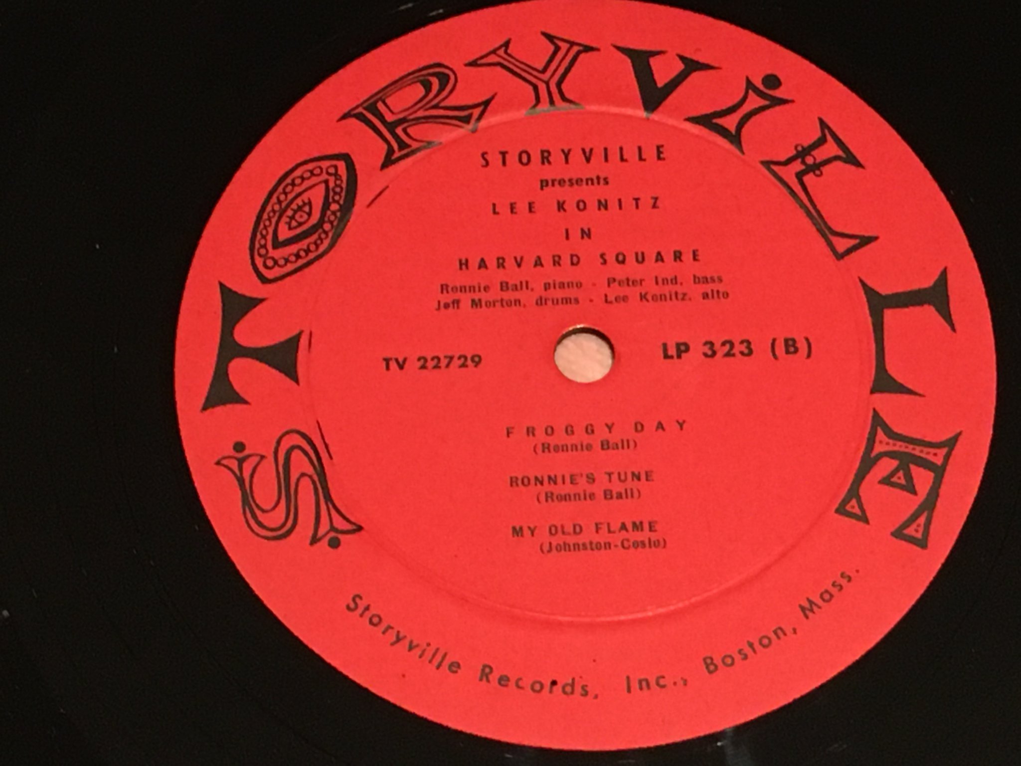 Omslagsbild för skivan LEE KONITZ in Harvard Square 10”LP -55 US STORYVILLE LP 323 RARE!