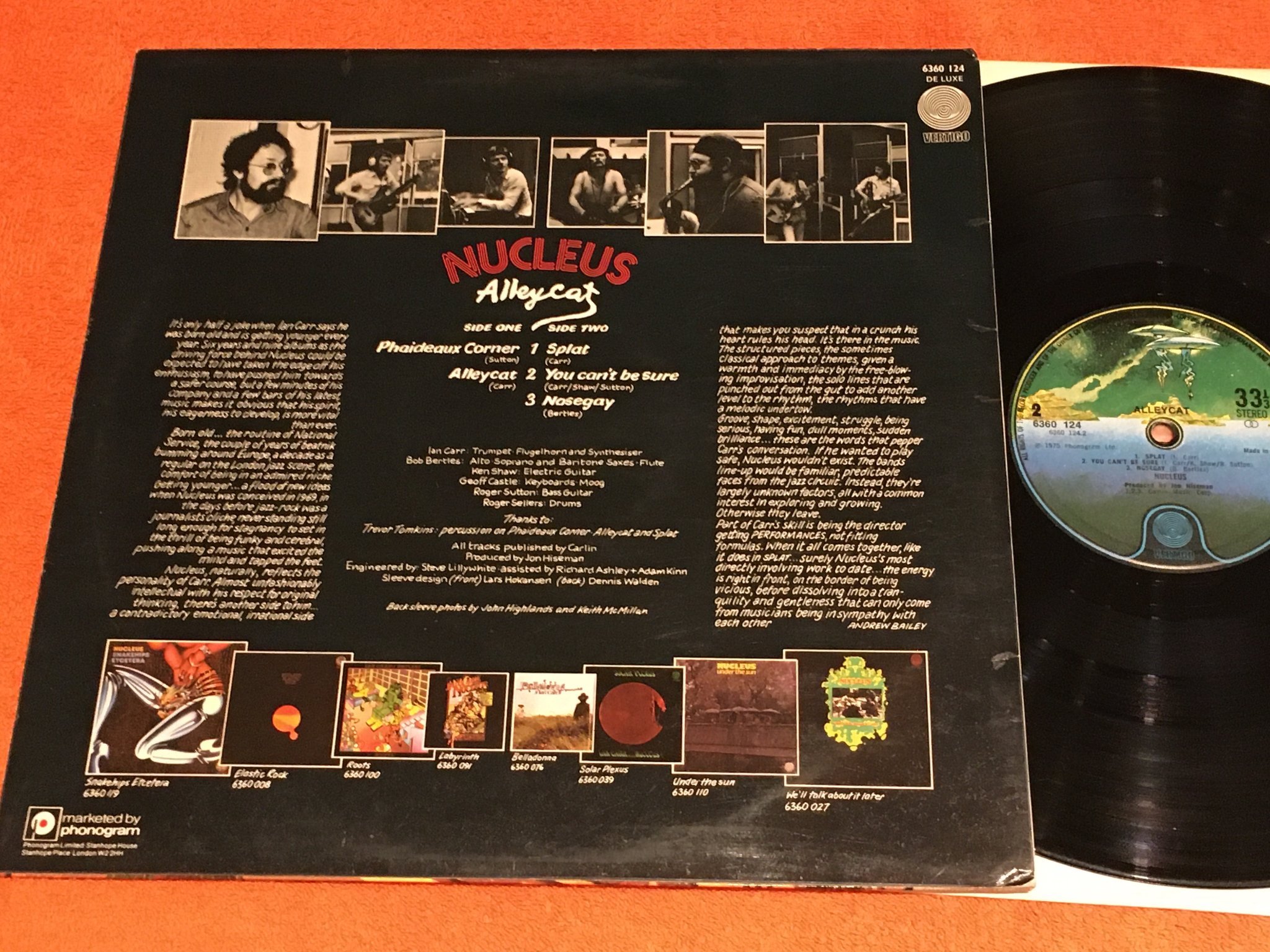 Omslagsbild för skivan NUCLEUS alleycat LP -75 UK VERTIGO 6360 124  toppskick ! ! 