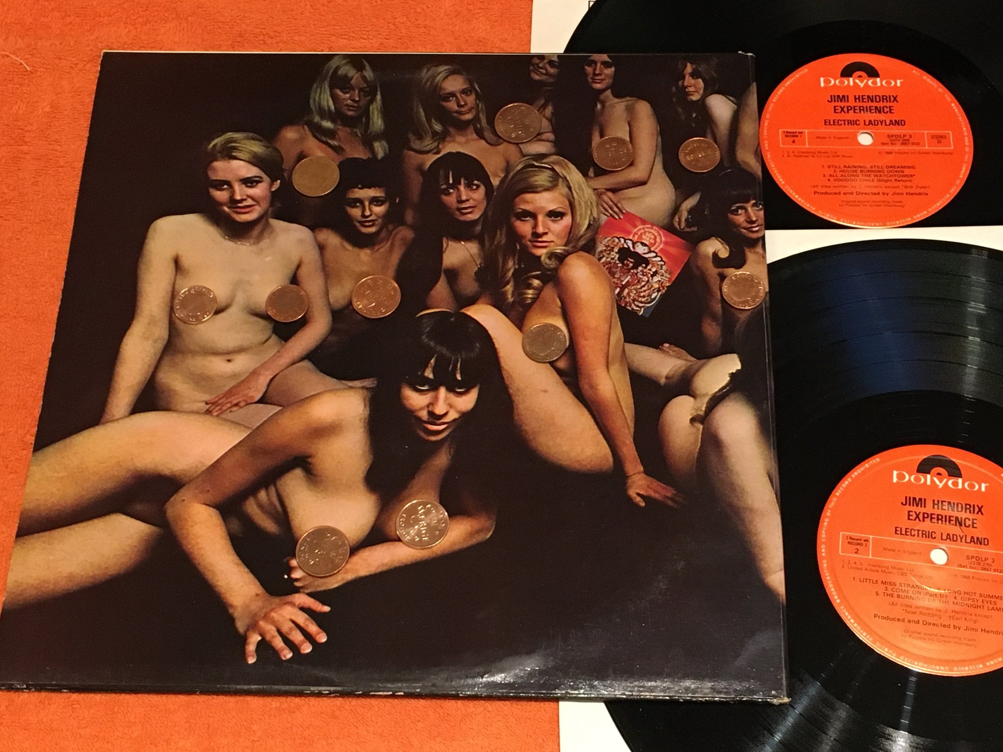 Omslagsbild för skivan JIMI HENDRIX EXPERIENCE Electric Ladyland 2xLP RE UK POLYDOR  SPDLP 3