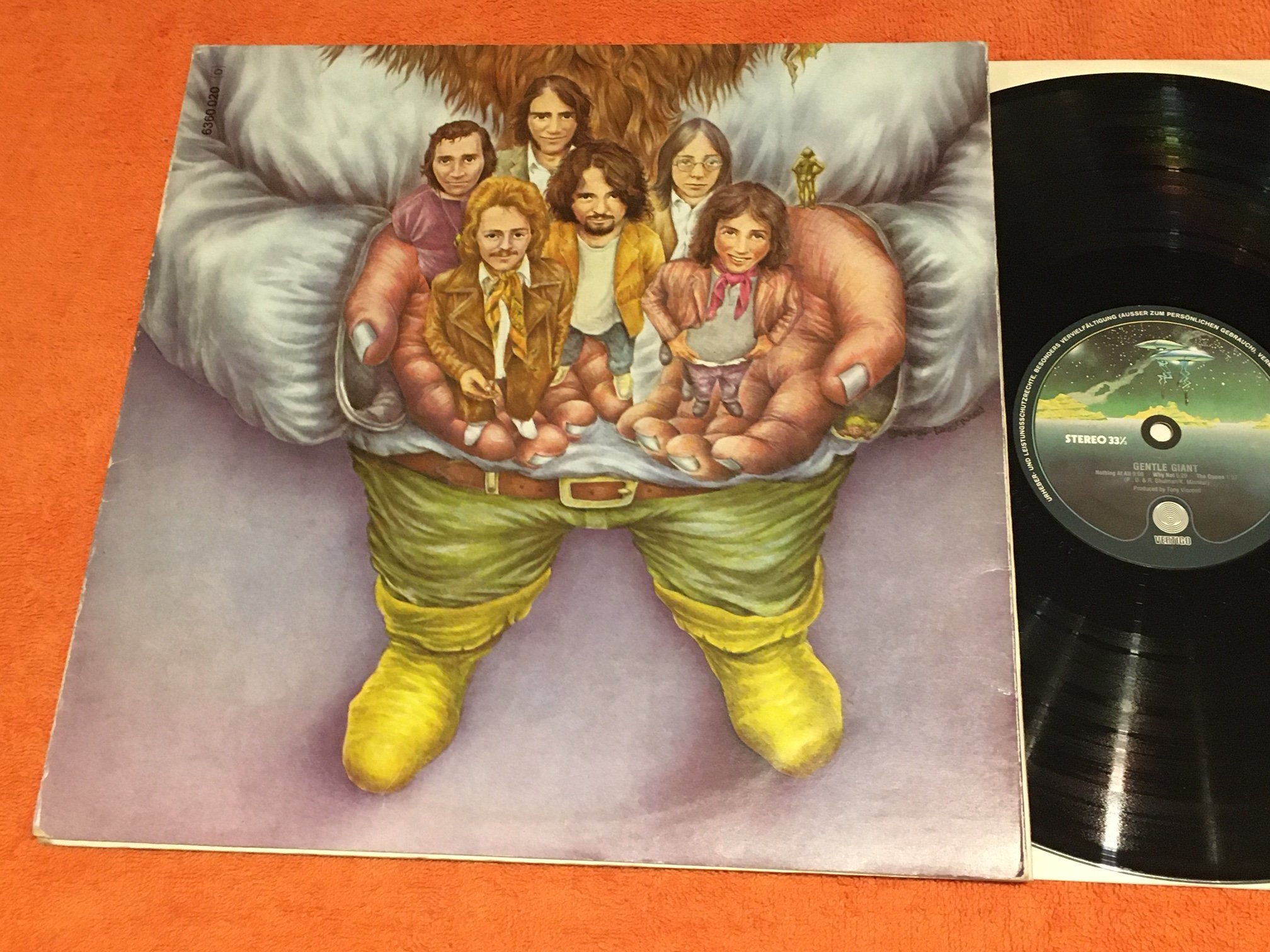Omslagsbild för skivan 'GENTLE GIANT s/t LP -70/73 Ger VERTIGO 6360020