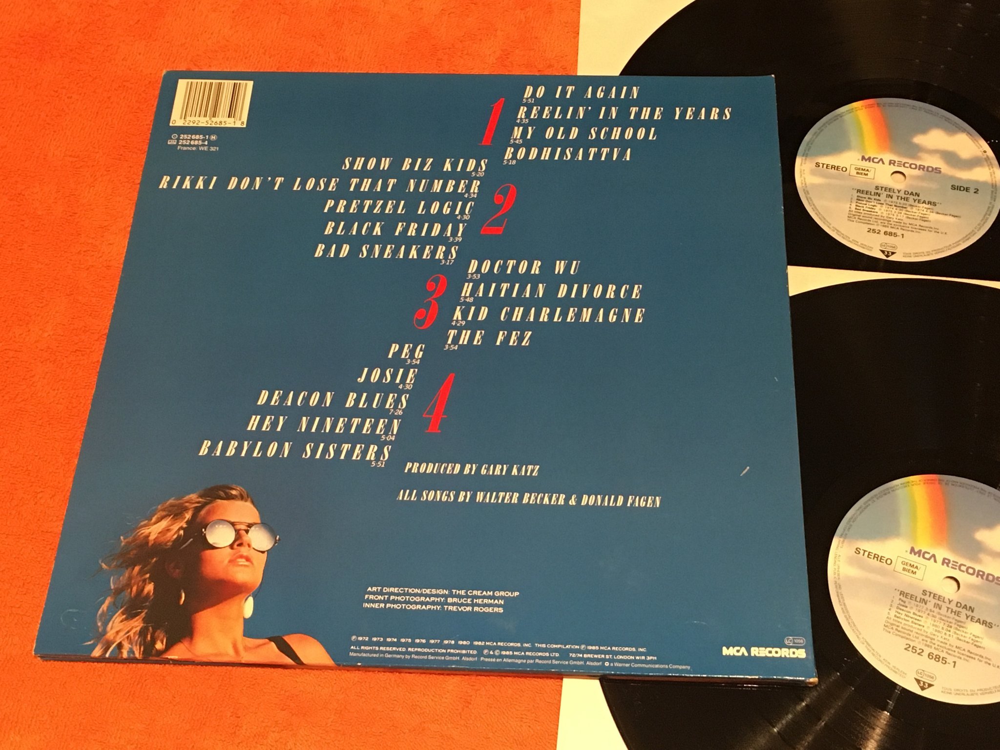 Omslagsbild för skivan STEELY DAN Reelin' In The Years 2xLP -85 Ger MCA 252 685-1