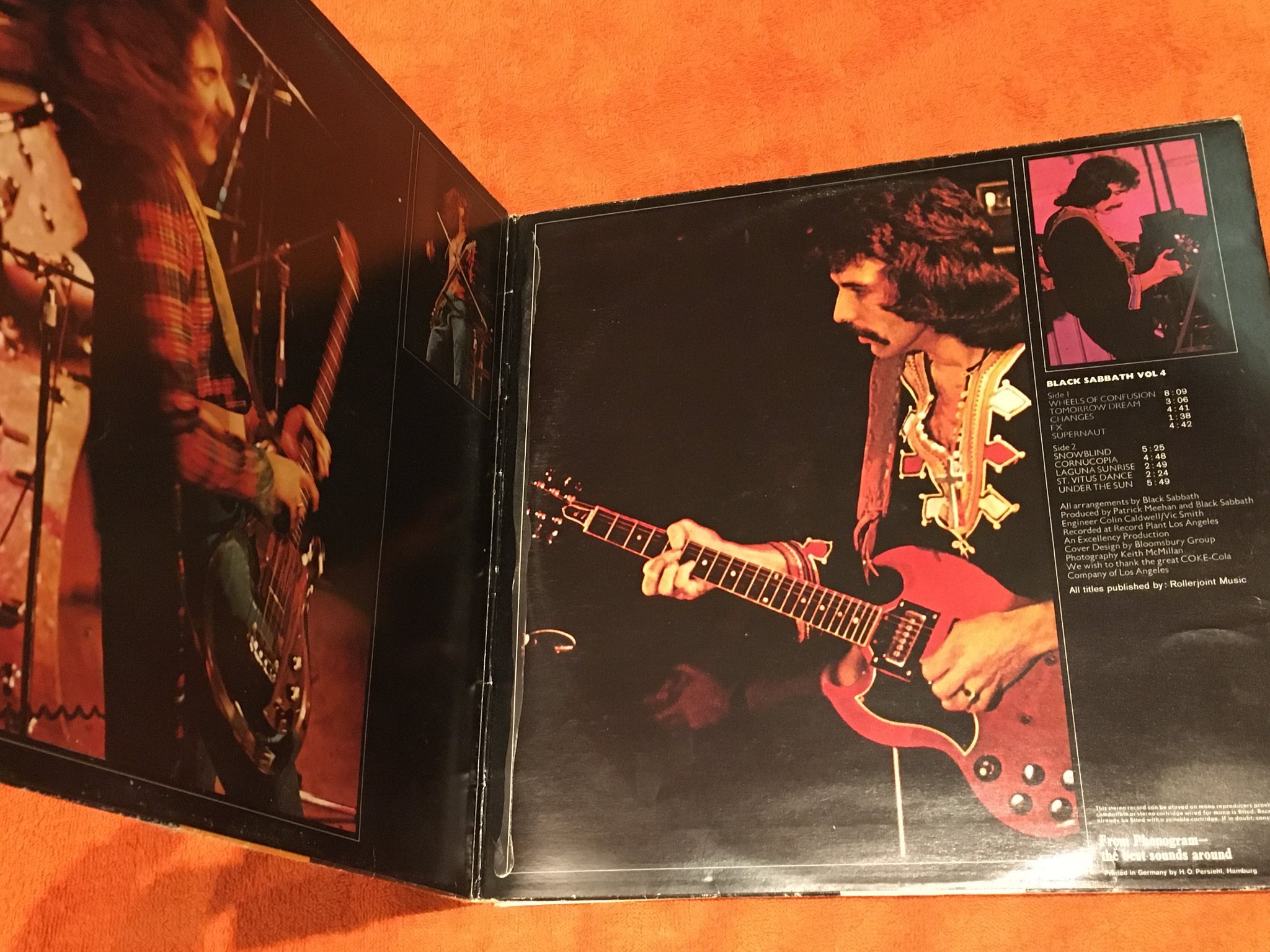 Omslagsbild för skivan BLACK SABBATH vol 4 LP -72 Ger VERTIGO 6360071 large swirl