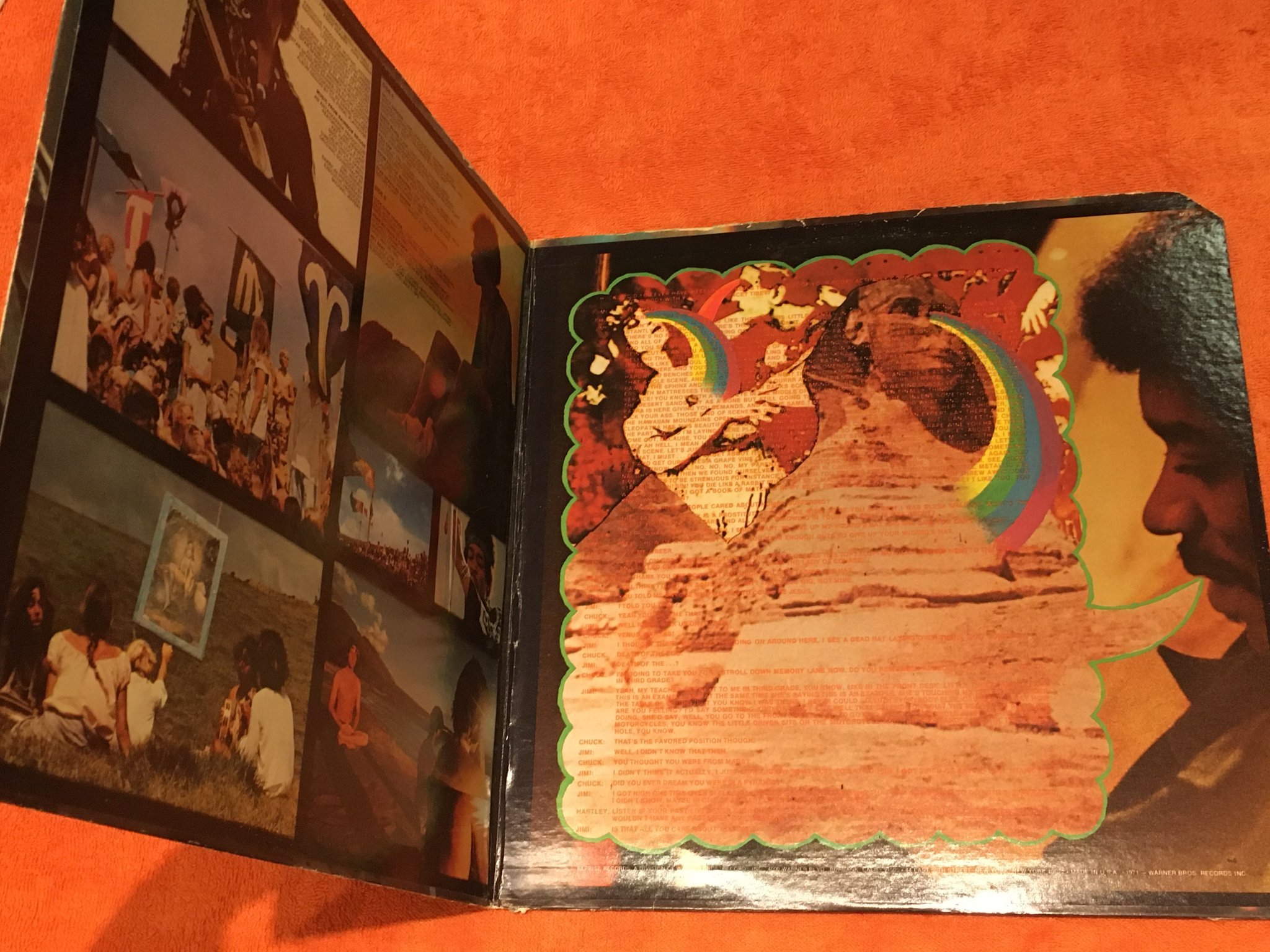 Omslagsbild för skivan JIMI HENDRIX rainbow bridge LP -71 US REPRISE MS 2040