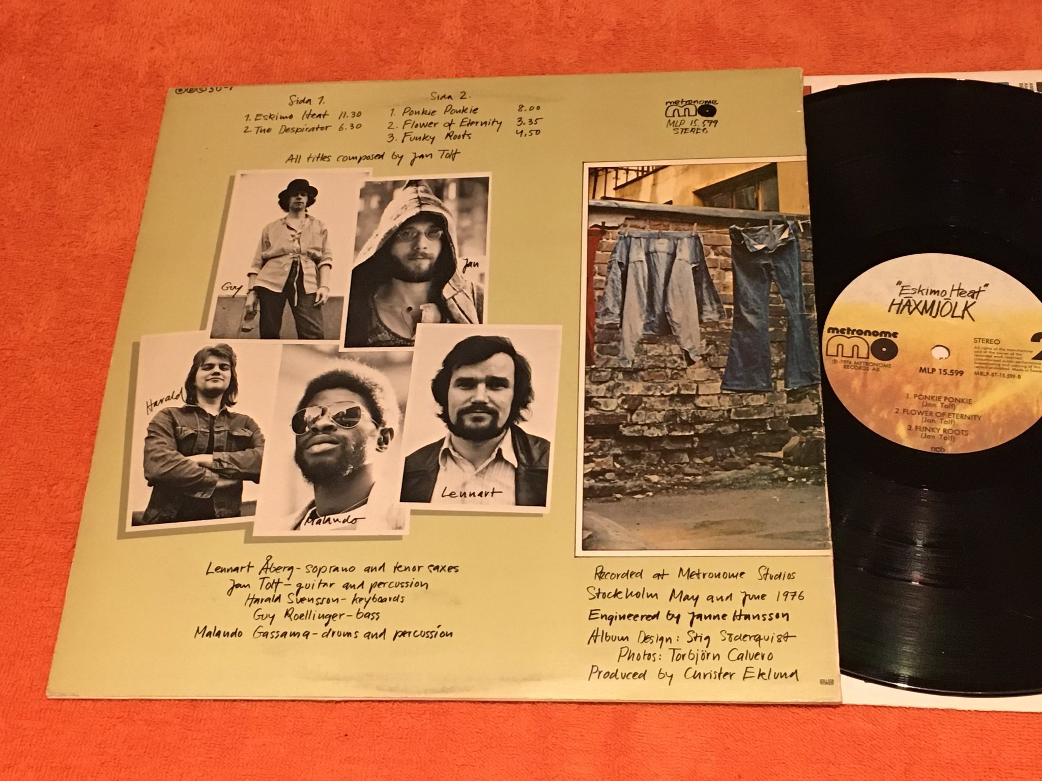 Omslagsbild för skivan ESKIMO HEAT häxmjölk LP -76 Swe METRONOME MLP 15.599