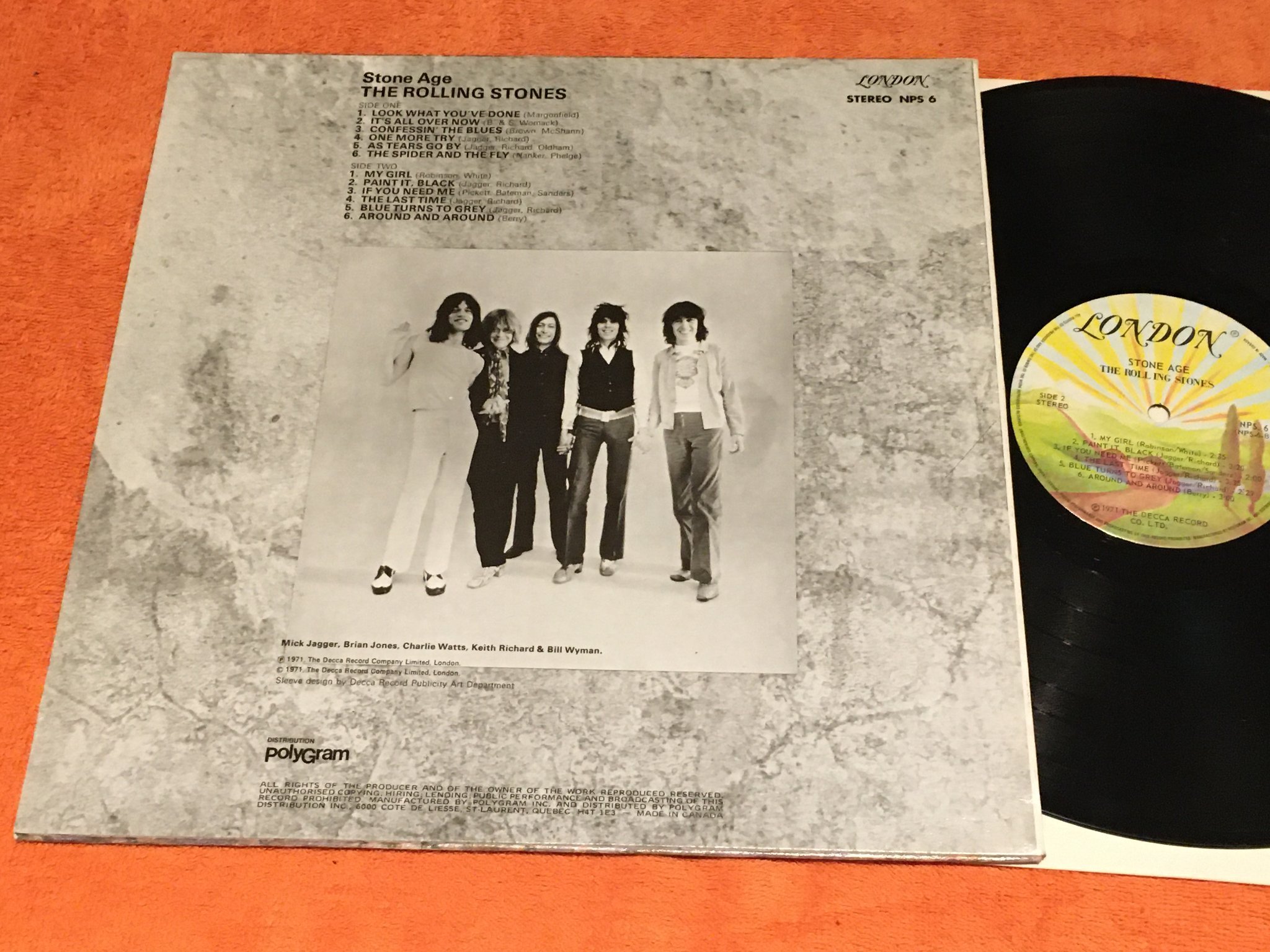 Omslagsbild för skivan ROLLING STONES stone age LP Can LONDON NPS 6