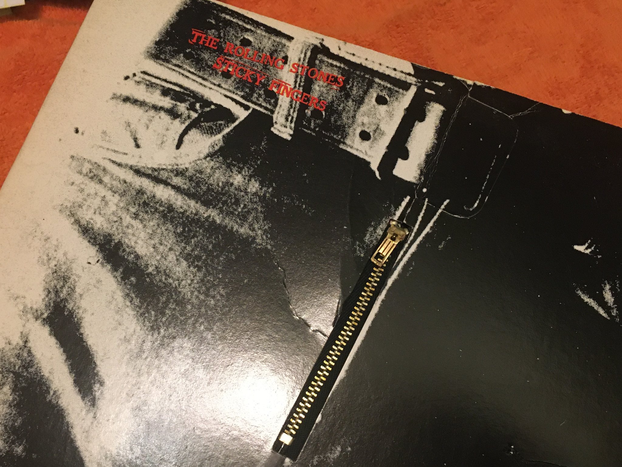 Omslagsbild för skivan ROLLING STONES sticky fingers LP Can COC59100 Andy Warhol 