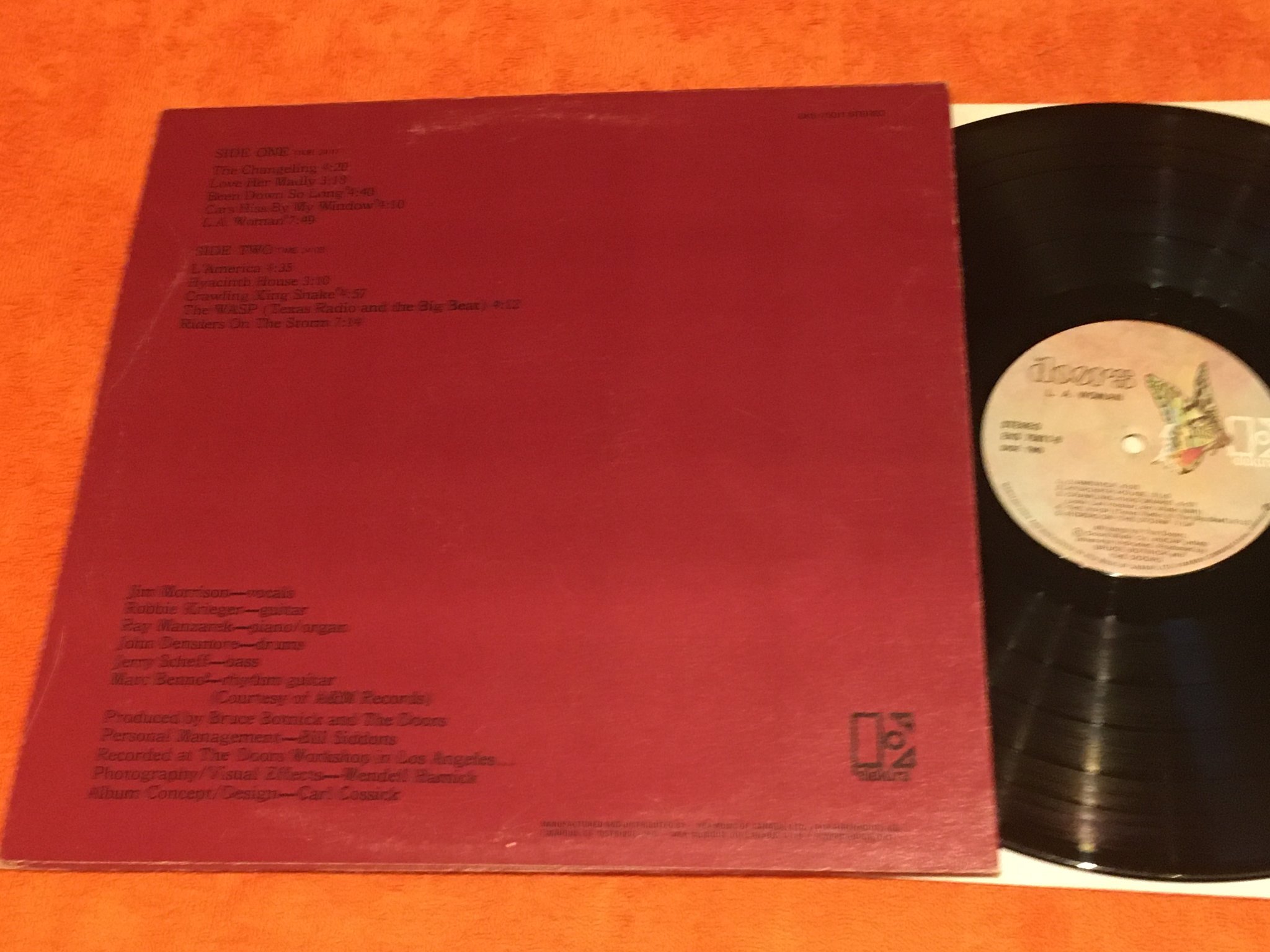 Omslagsbild för skivan THE DOORS L.A. woman  LP Can ELEKTRA EKS-75011