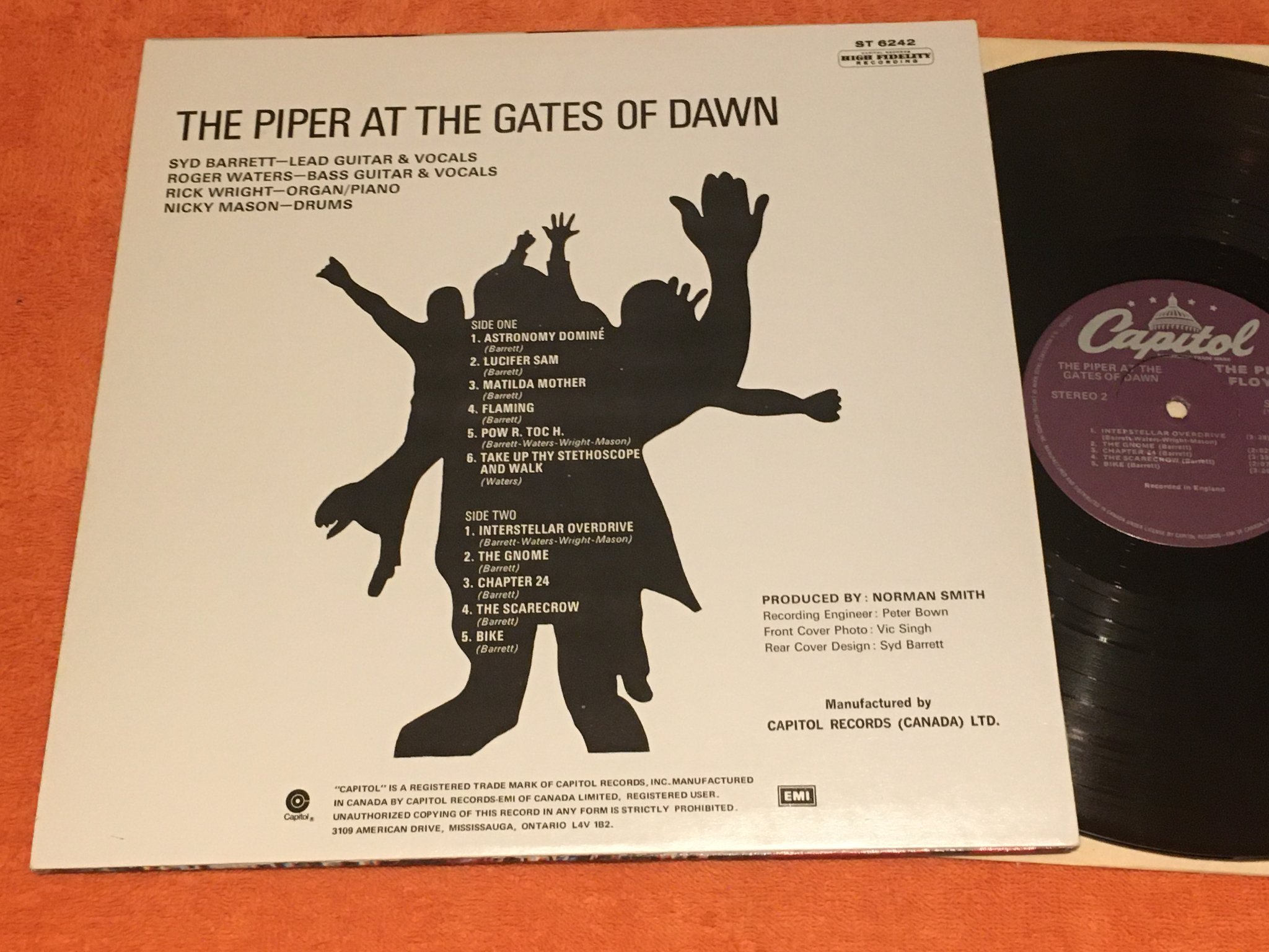 Omslagsbild för skivan PINK FLOYD the piper at the gates of dawn LP Can CAPITOL ST 6242 