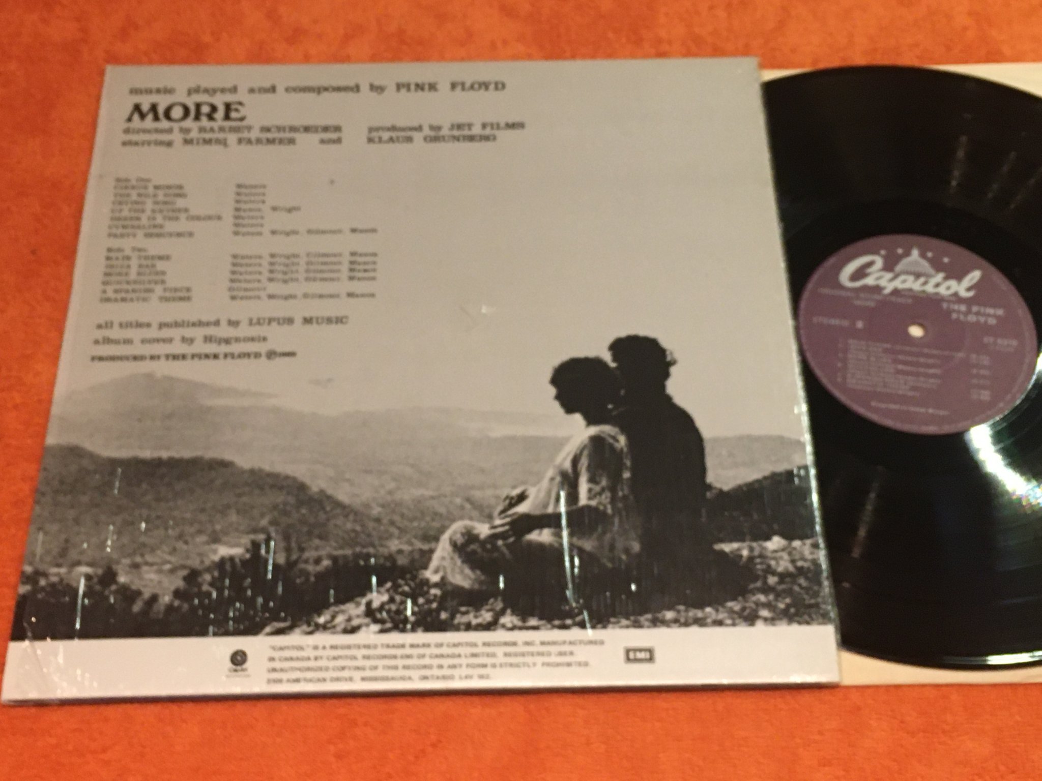 Omslagsbild för skivan PINK FLOYD Soundtrack From The Film "More" LP Can CAPITOL ST 6318