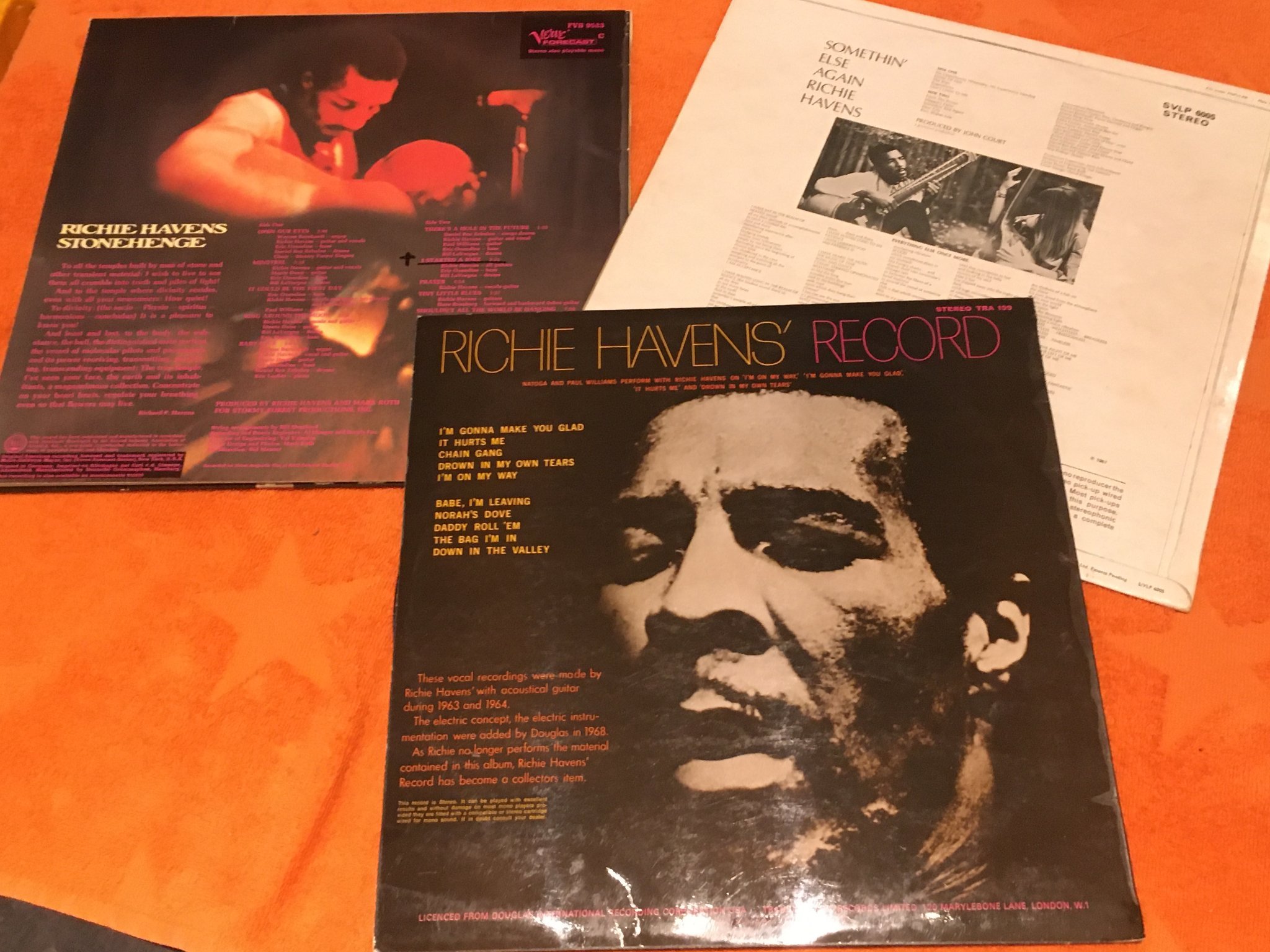 Omslagsbild för skivan 3 st album med RICHIE HAVENS i bra skick