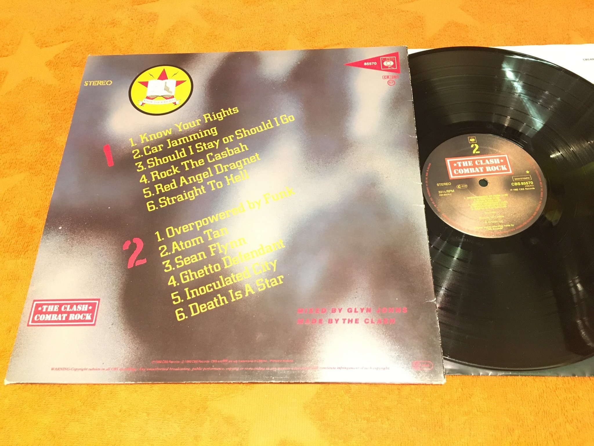 Omslagsbild för skivan THE CLASH  Combat Rock LP Hol CBS 32787