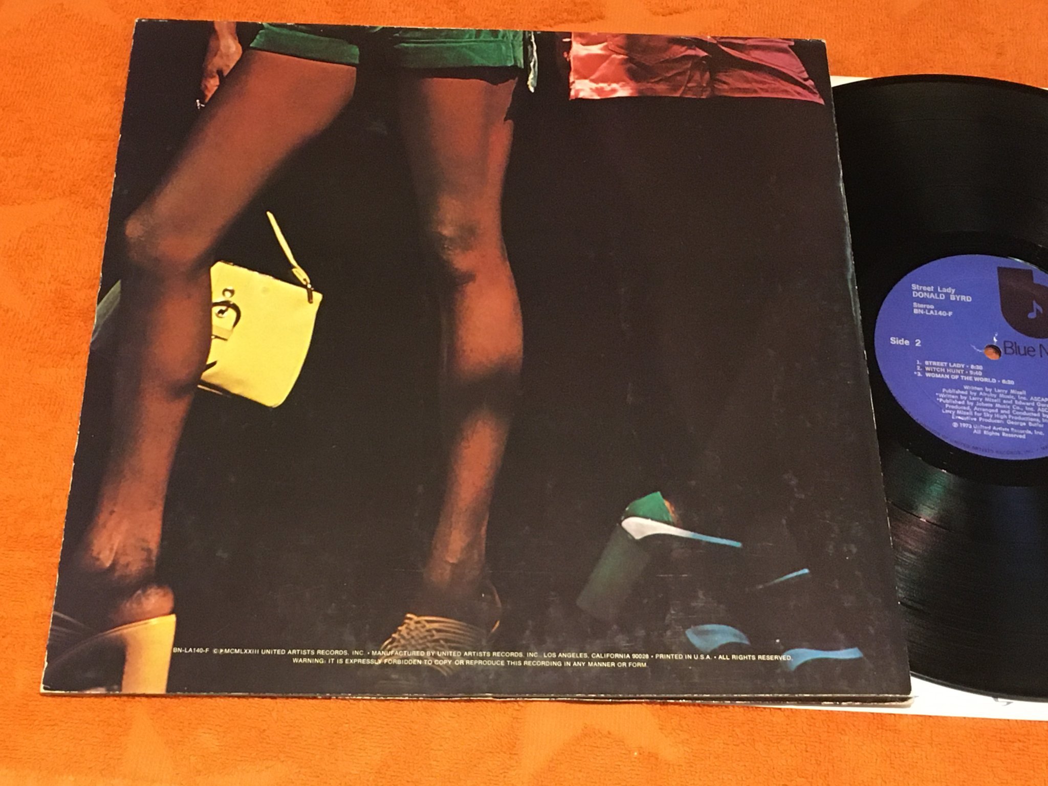 Omslagsbild för skivan DONALD BYRD street lady LP -73 US BLUE NOTE BN-LF140-F