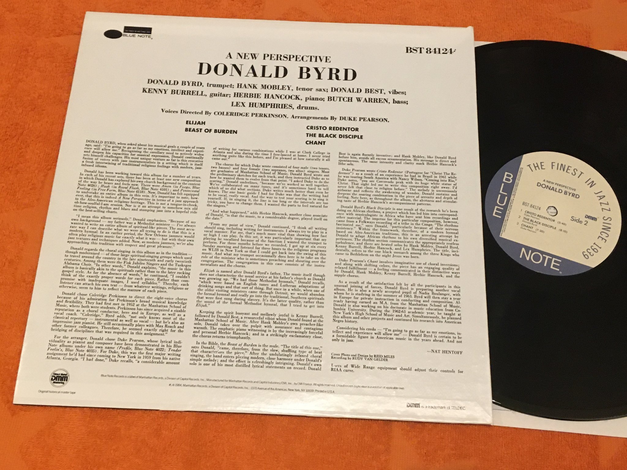 Omslagsbild för skivan DONALD BYRD a new perspective LP Ger BLUE NOTE BST 84124