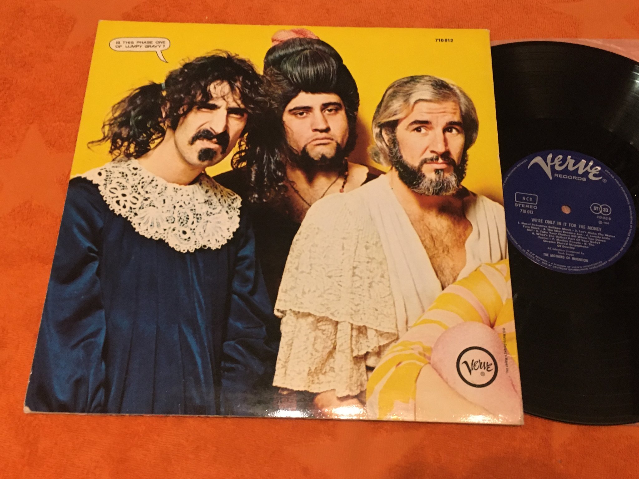 Omslagsbild för skivan THE MOTHERS OF INVENTION We're Only In It For The Money LP -68  VERVE 710012
