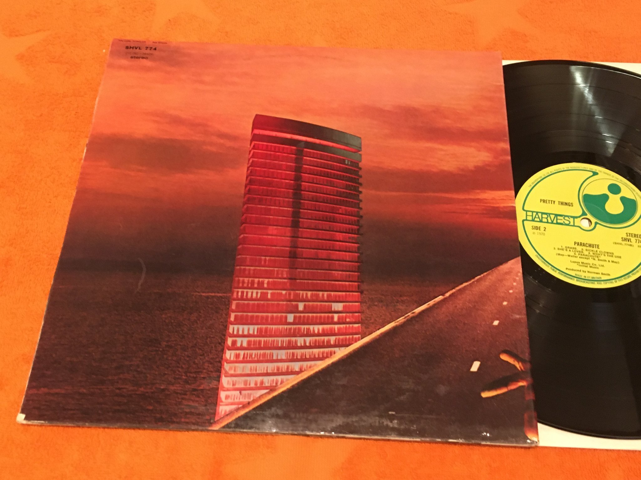 Omslagsbild för skivan PRETTY THINGS parachute LP -70 Swe HARVEST SHVL 774 rare!