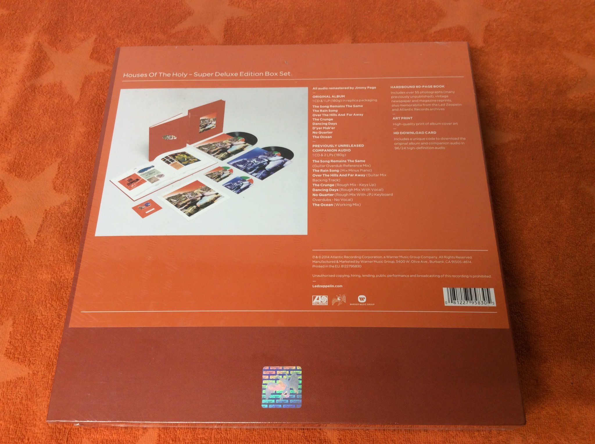 Omslagsbild för skivan LED ZEPPELIN Houses Of The Holy BOX SET 2014  ATLANTIC R2-544300