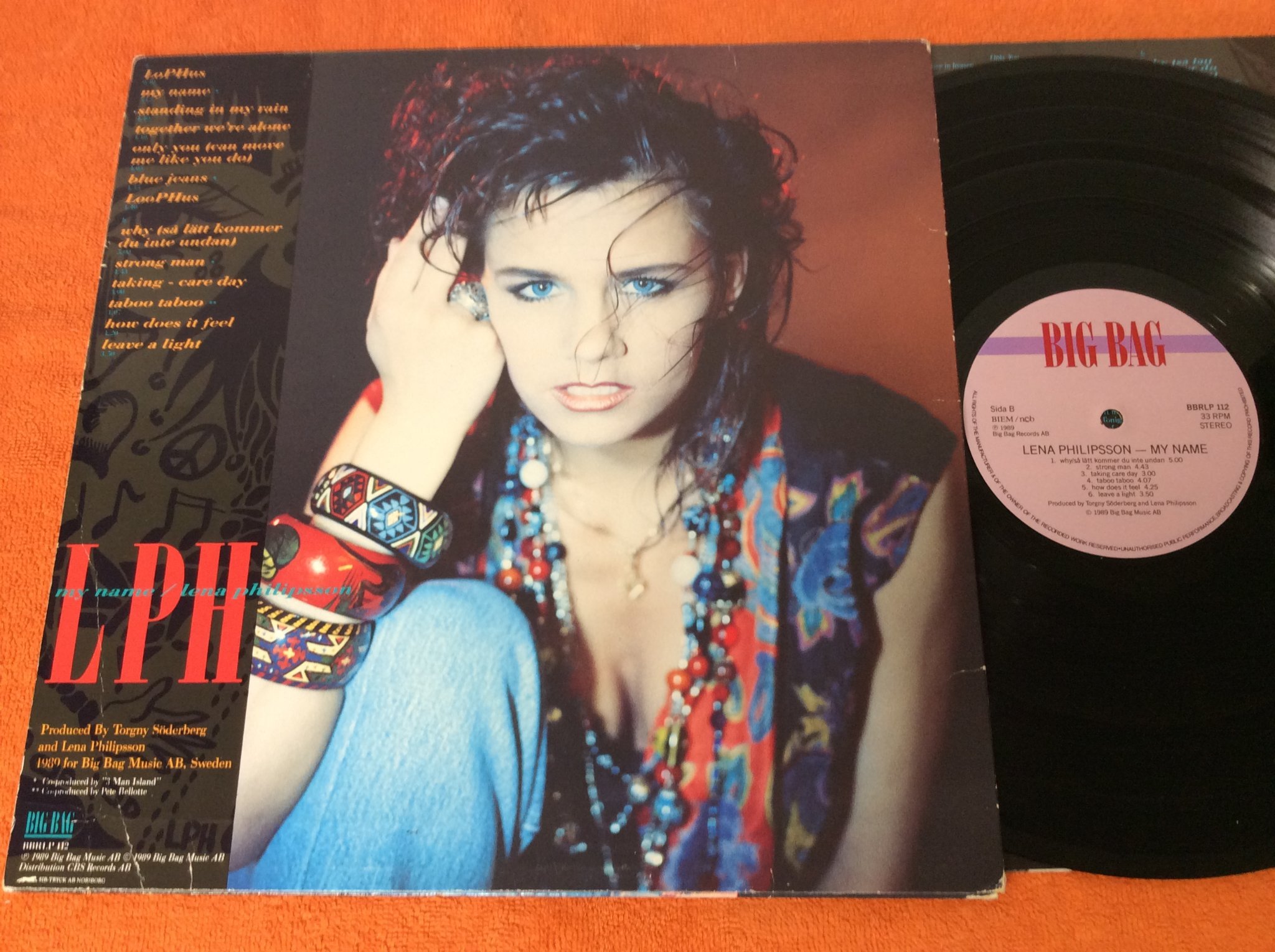 Omslagsbild för skivan LENA PHILPSSON my name LP signerad