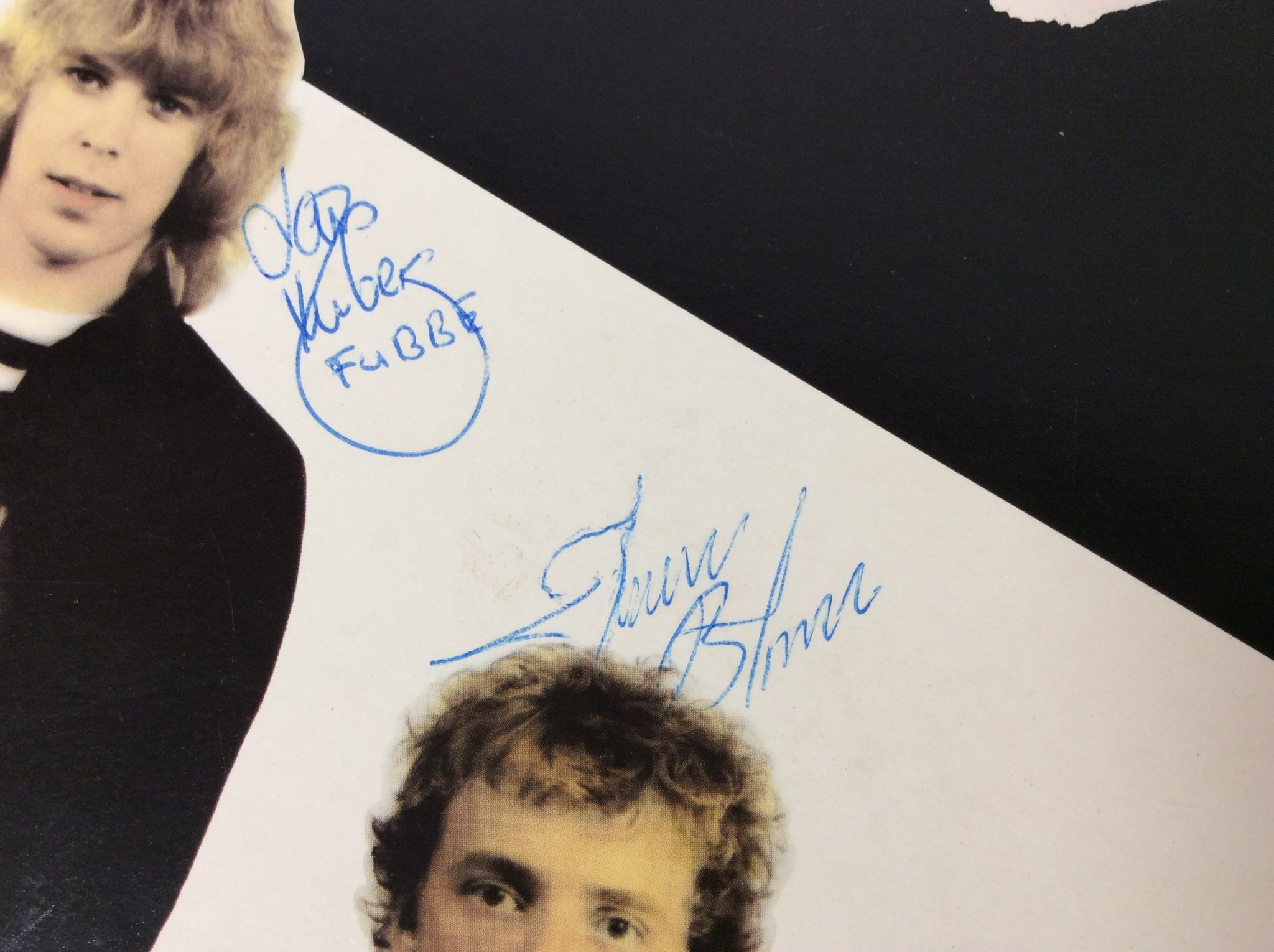 Omslagsbild för skivan THE RADIO black paint white colour LP signerad av alla