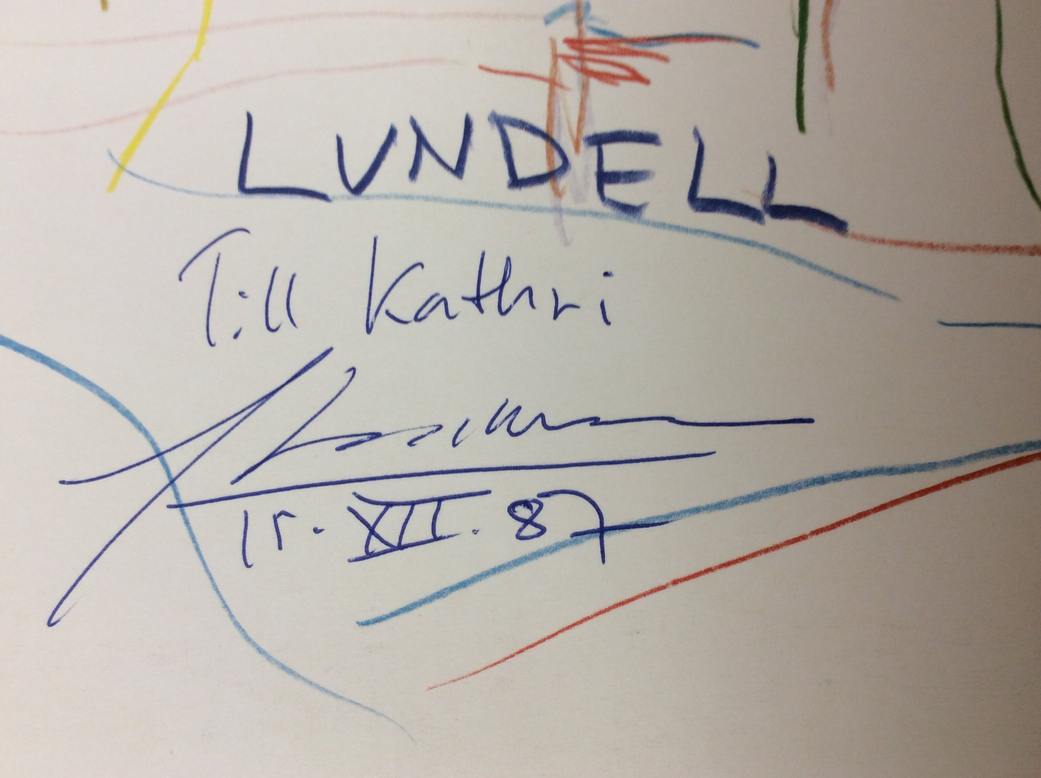 Omslagsbild för skivan ULF LUNDELL det goda livet LP signerad 