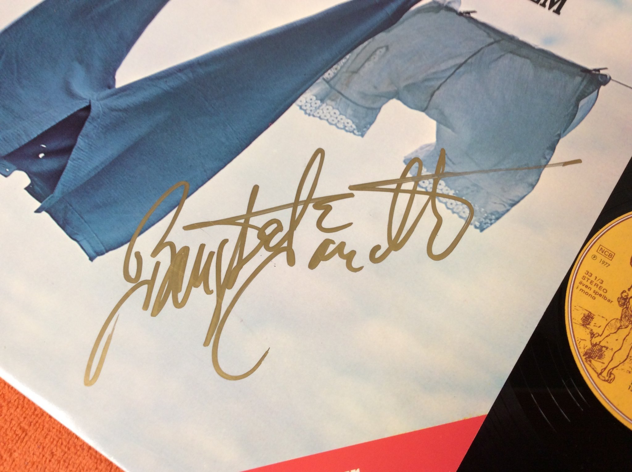 Omslagsbild för skivan BENGT SÄNDH & FINN folklår LP signerad av Bengt