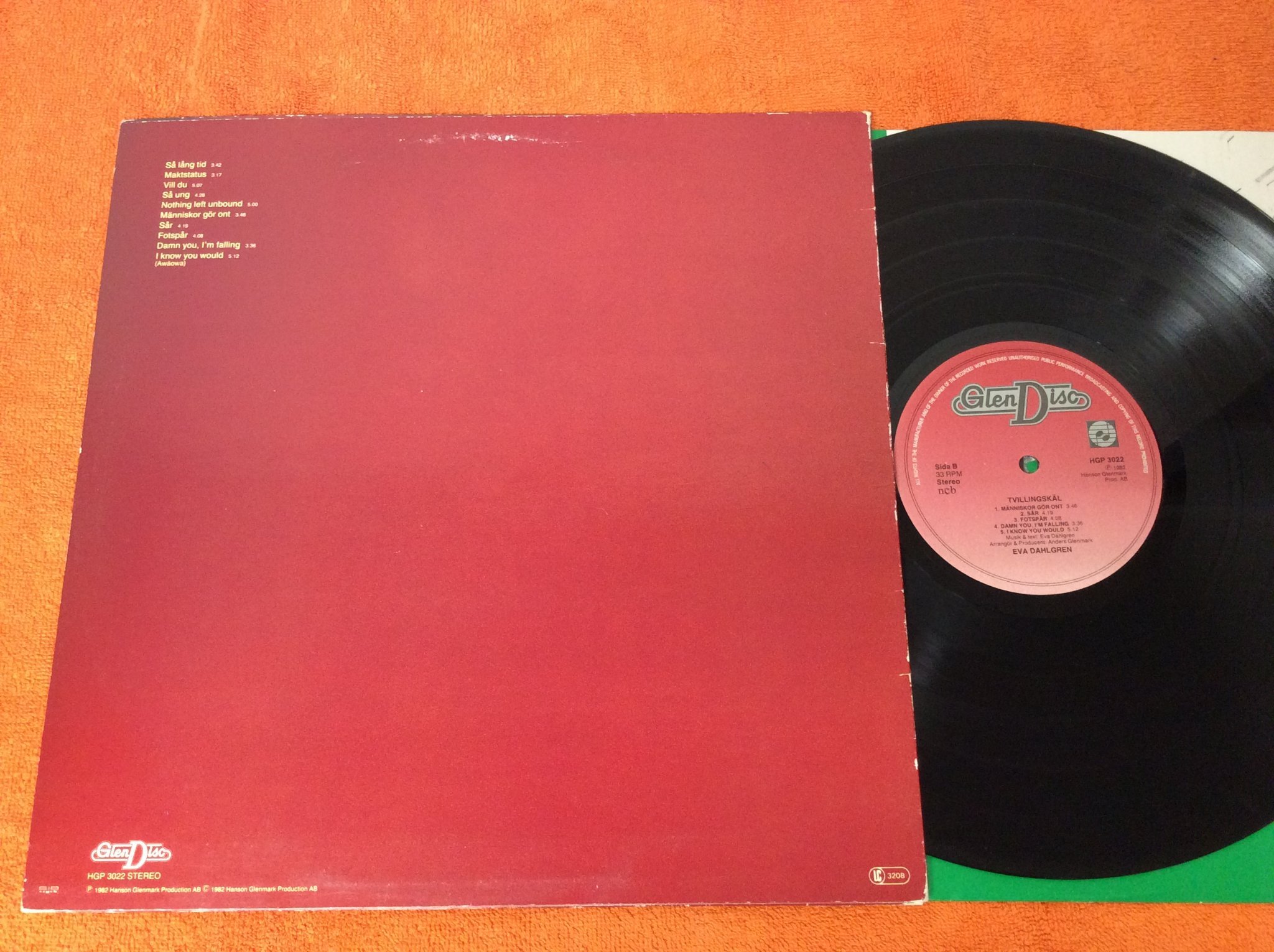 Omslagsbild för skivan EVA DAHLGREN tvillingsjäl LP signerad 