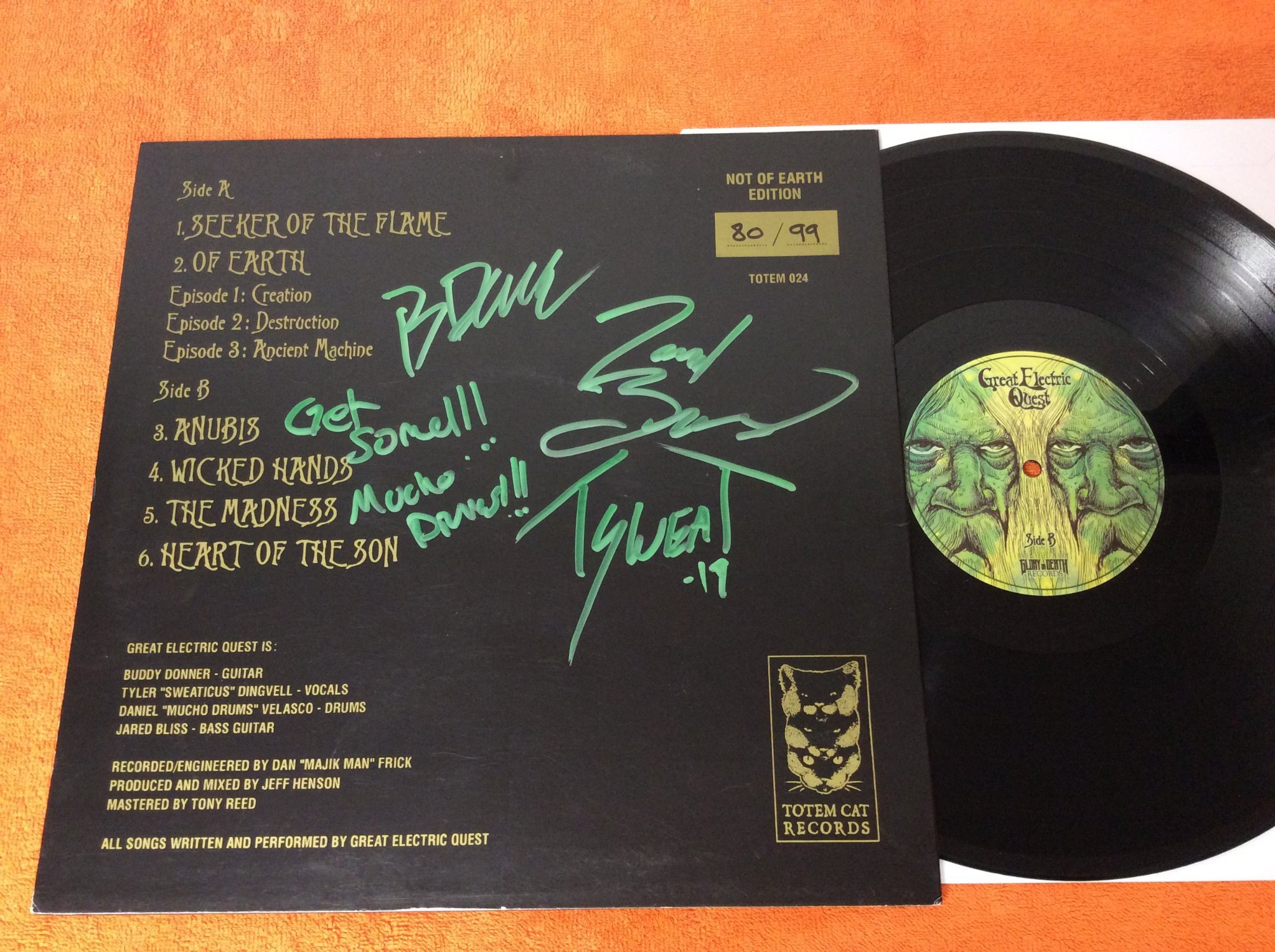 Omslagsbild för skivan GREAT ELECTRIC QUEST chapter II LP signed by the band MEGA RARE!!!!