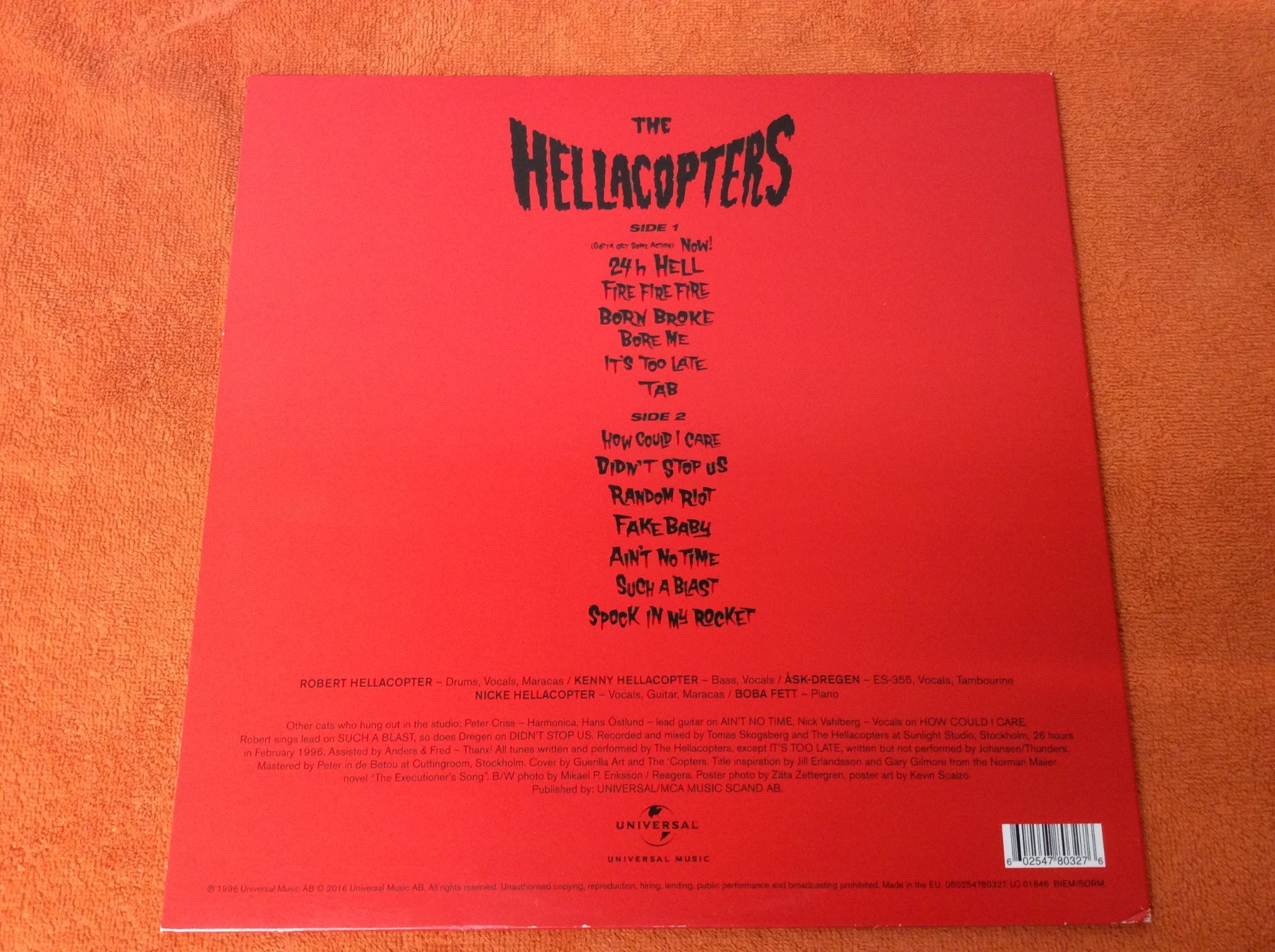 Omslagsbild för skivan HELLACOPTERS supershitty to the max 12” signerad picture disc med teckningar YEA