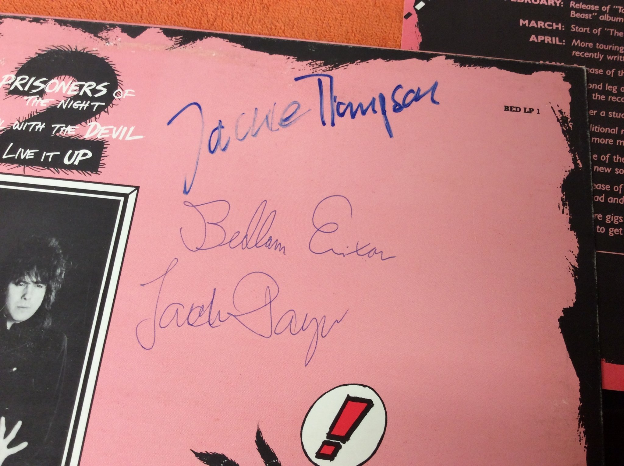 Omslagsbild för skivan BEDLAM The Beauties And The Beast LP SIGNERAD AV HELA BANDET