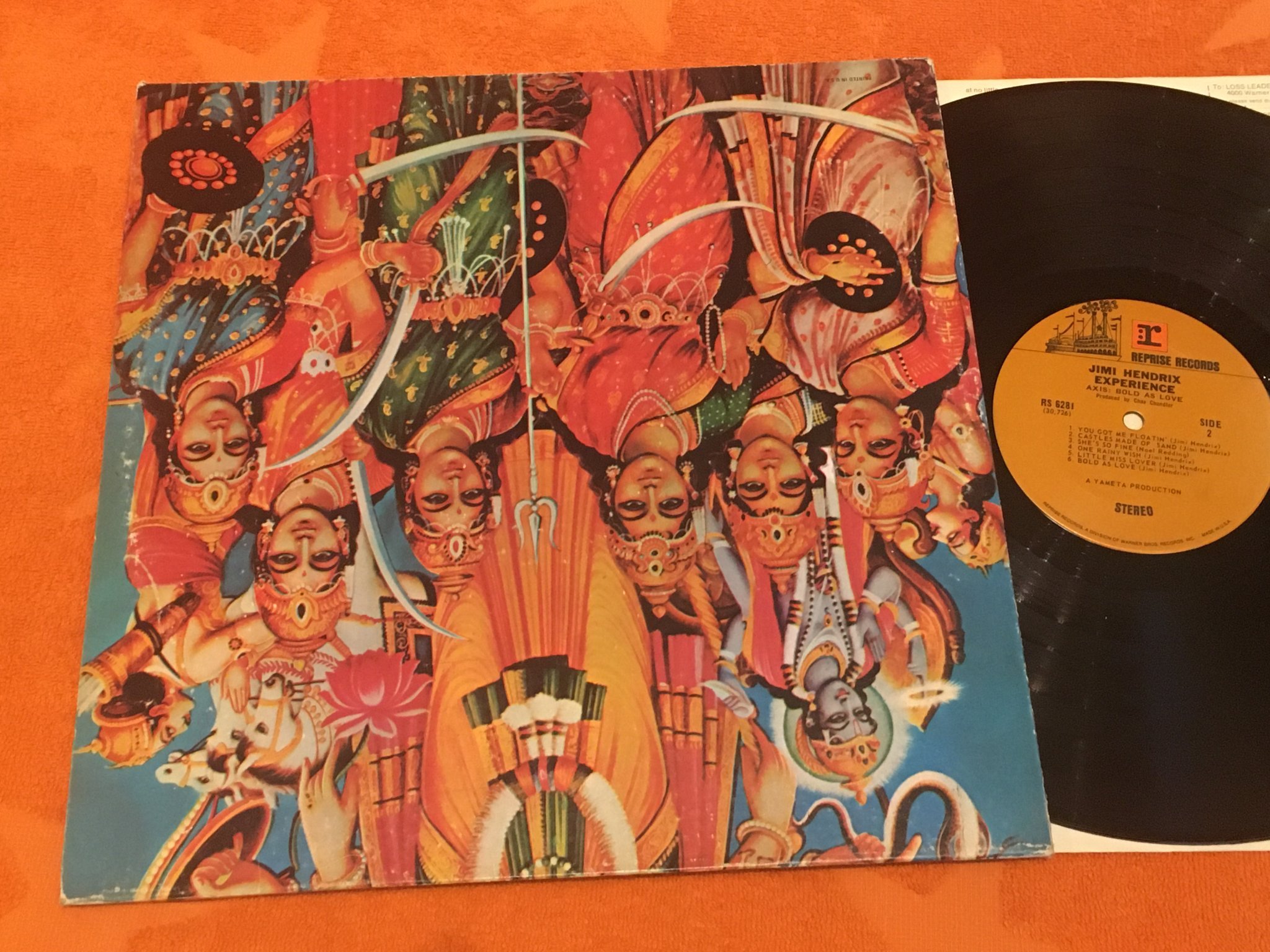 Omslagsbild för skivan JIMI HENDRIX EXPERIENCE axis bold as love LP US REPRISE RS 6281