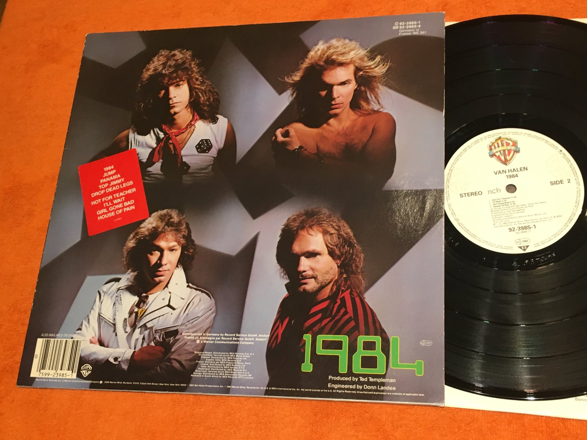 Omslagsbild för skivan VAN HALEN 1984 LP -83 WARNER BROS 92-3985-1