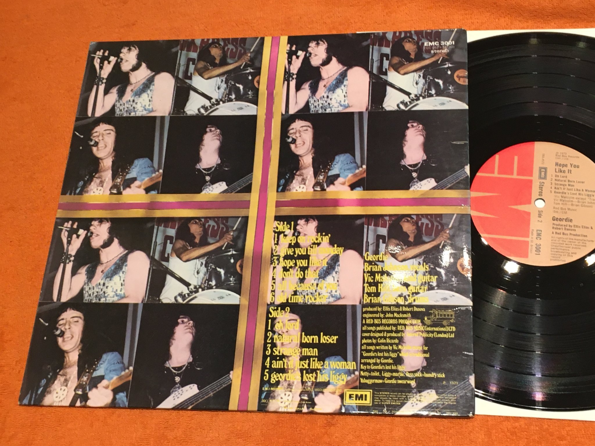 Omslagsbild för skivan GEORDIE hope you like it LP -73 UK EMI EMC 3001