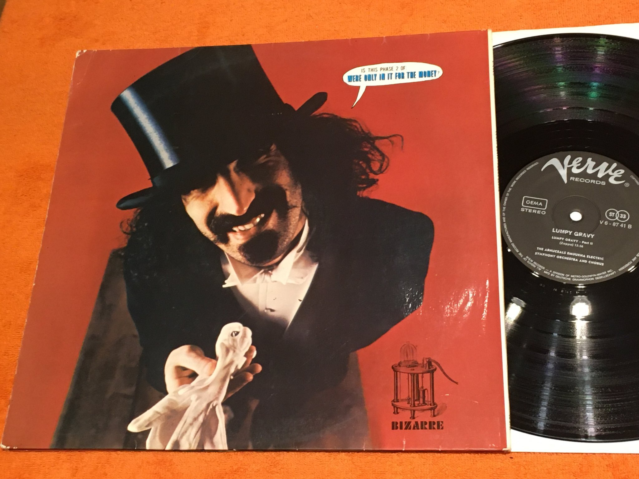 Omslagsbild för skivan FRANK ZAPPA lumpy gravy LP GER VERVE V6 8741