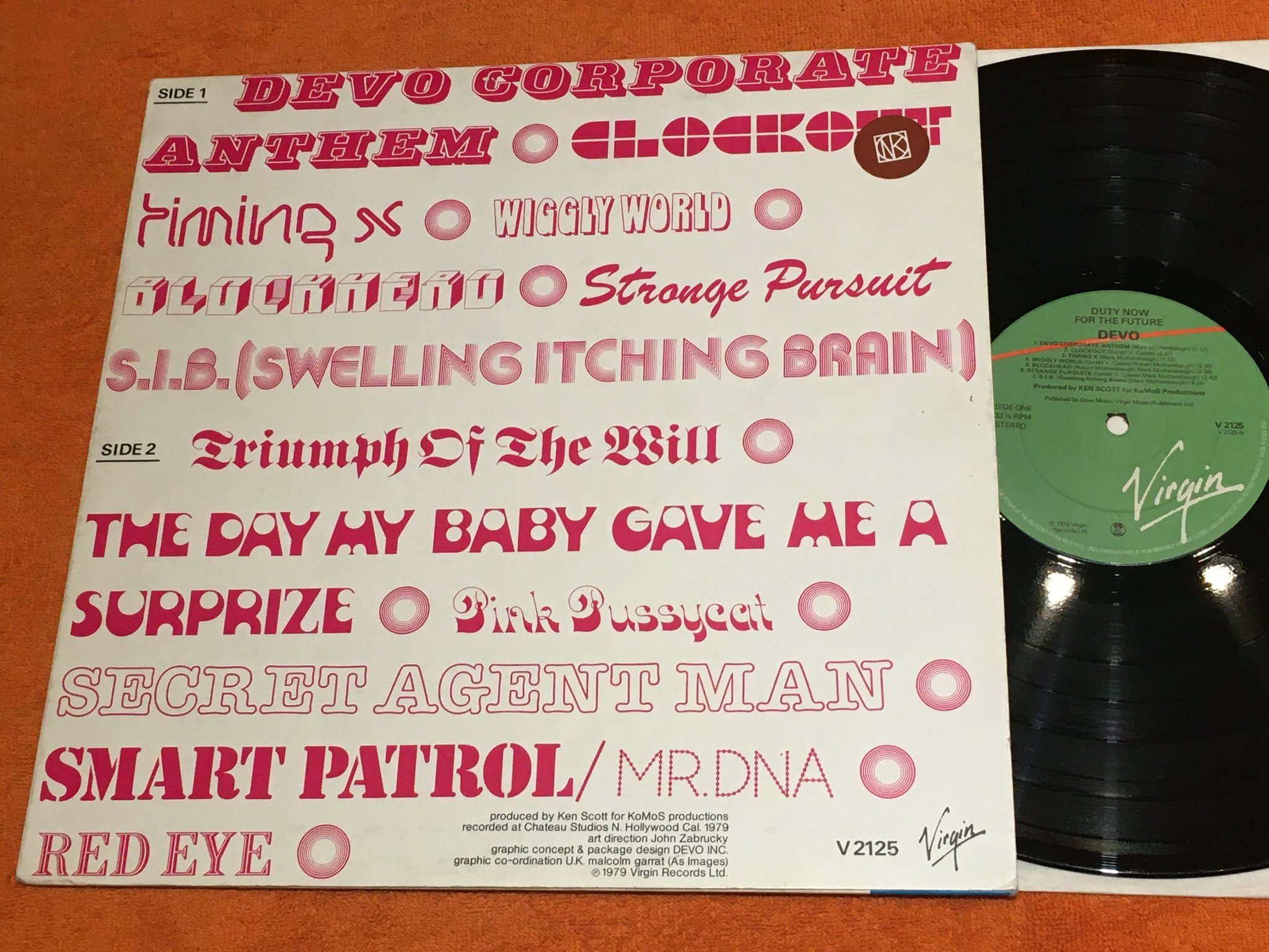 Omslagsbild för skivan DEVO duty now for the future LP -79 VIRGIN V2125 