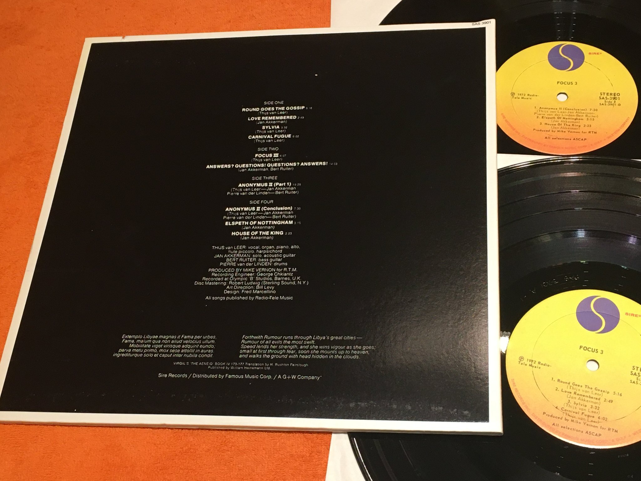 Omslagsbild för skivan FOCUS 3 2xLP -72 SIRE SAS 3901