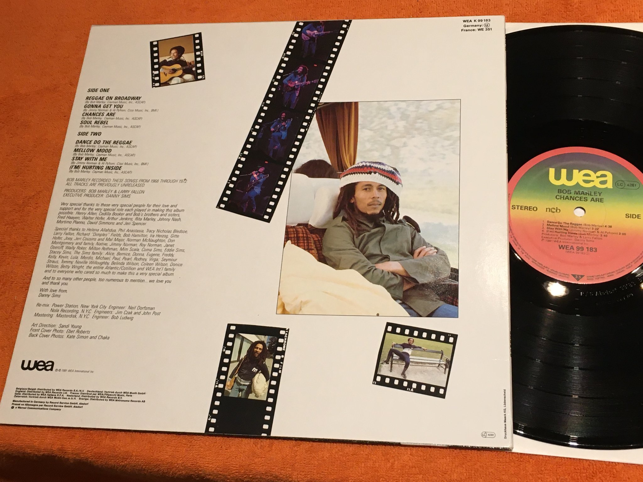 Omslagsbild för skivan BOB MARLEY chances are  LP -81 WEA 99183