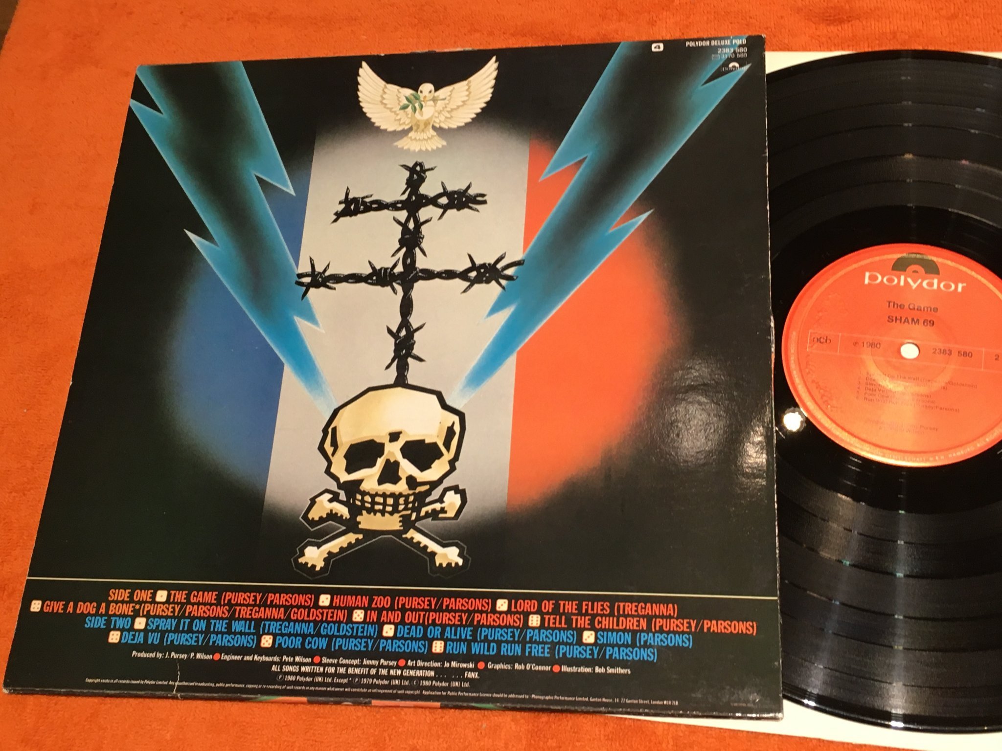 Omslagsbild för skivan SHAM 69 the game LP -80 POLYDOR 2383580