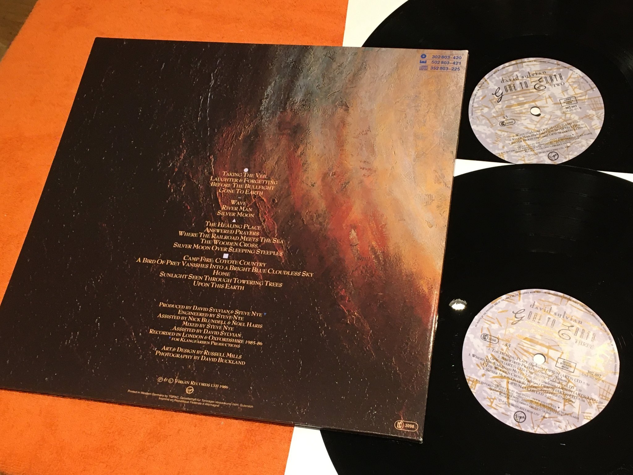 Omslagsbild för skivan DAVID SYLVAIN gone to earth 2xLP -86 VIRGIN 302 803