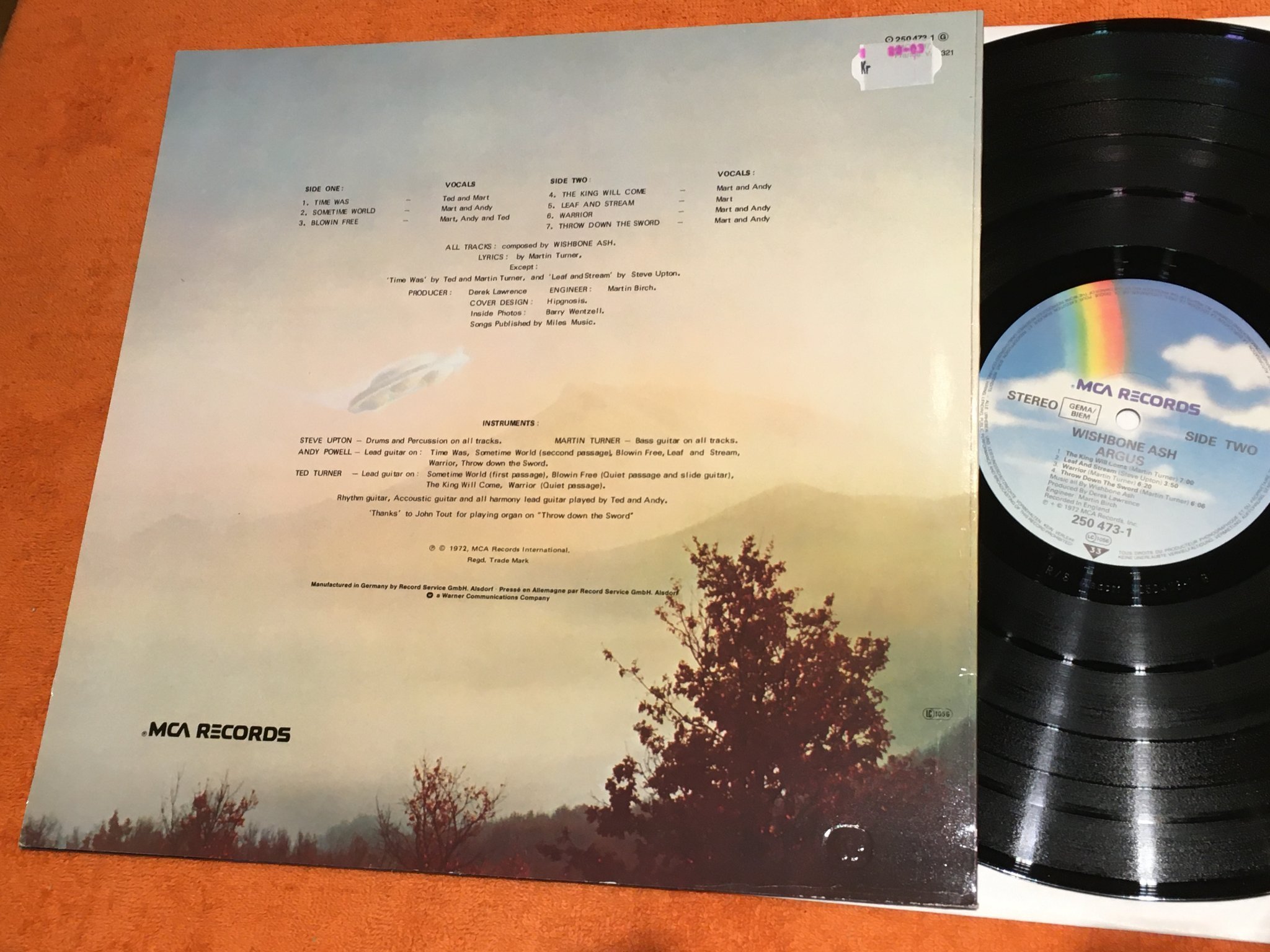 Omslagsbild för skivan WISHBONE ASH argus LP MCA 250 473-1
