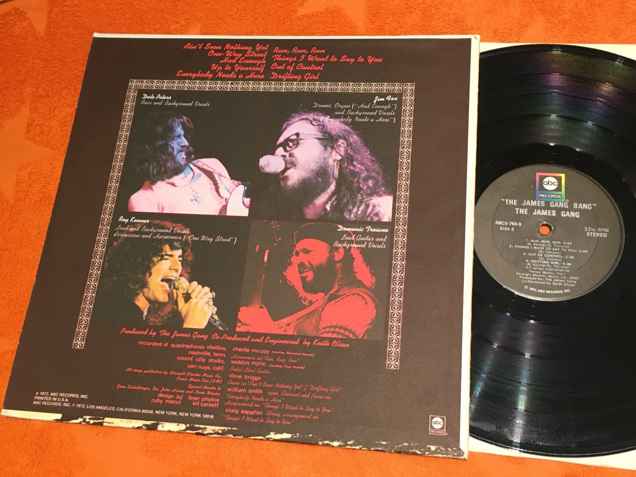 Omslagsbild för skivan THE JAMES GANG Passin' Thru LP -72 US ATCO ABCX-760