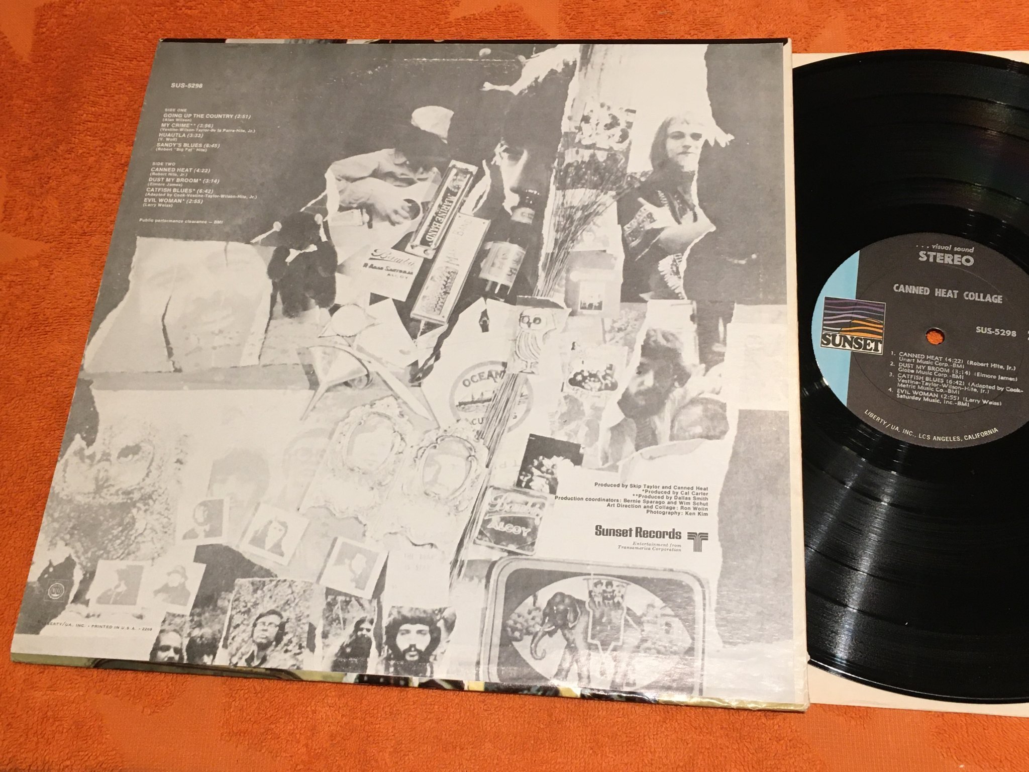 Omslagsbild för skivan CANNED HEAT collage LP -70 US SUNSET SUS-5298