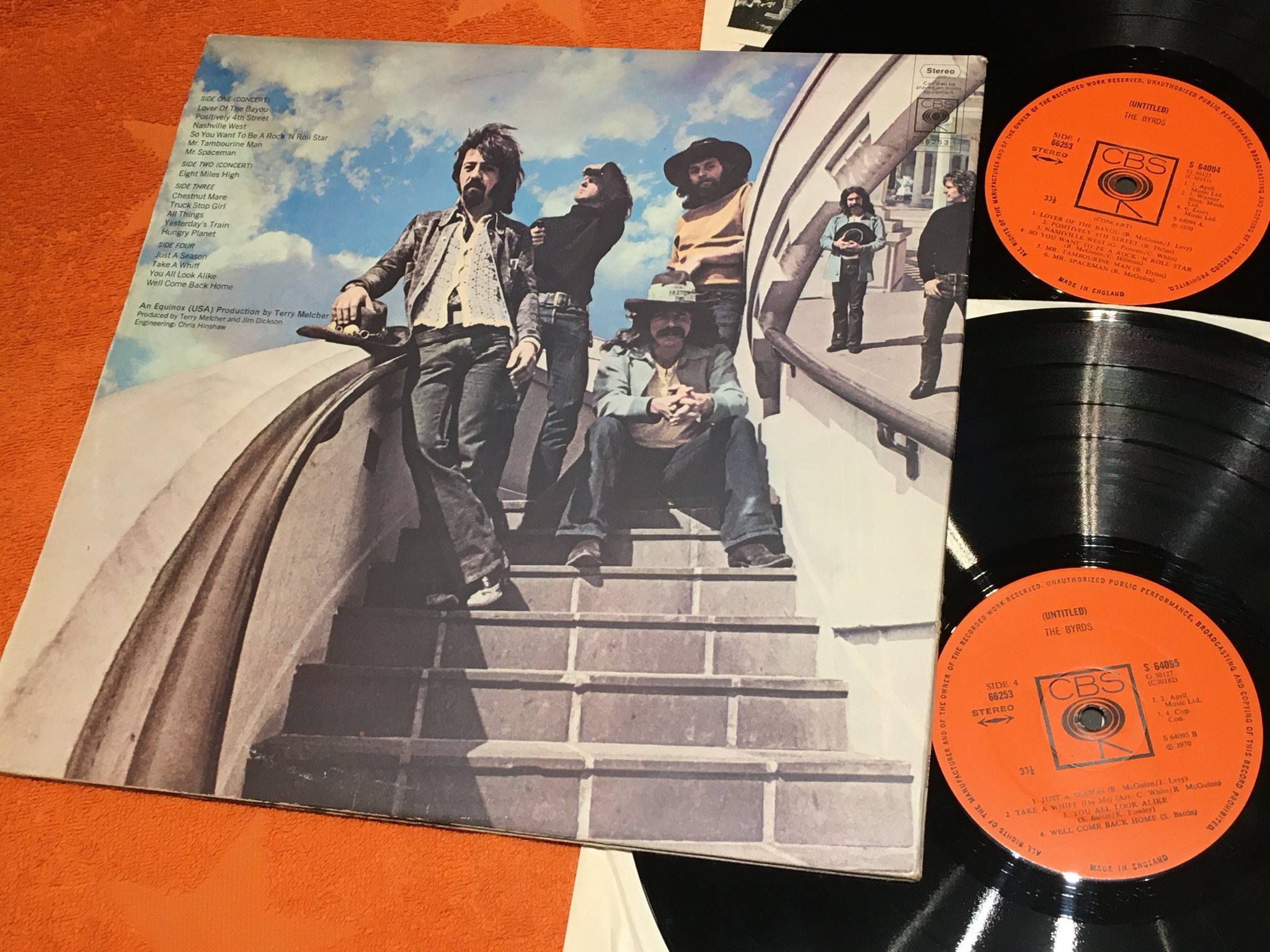 Omslagsbild för skivan THE BYRDS s/t 2xLP -70 UK CBS 66253